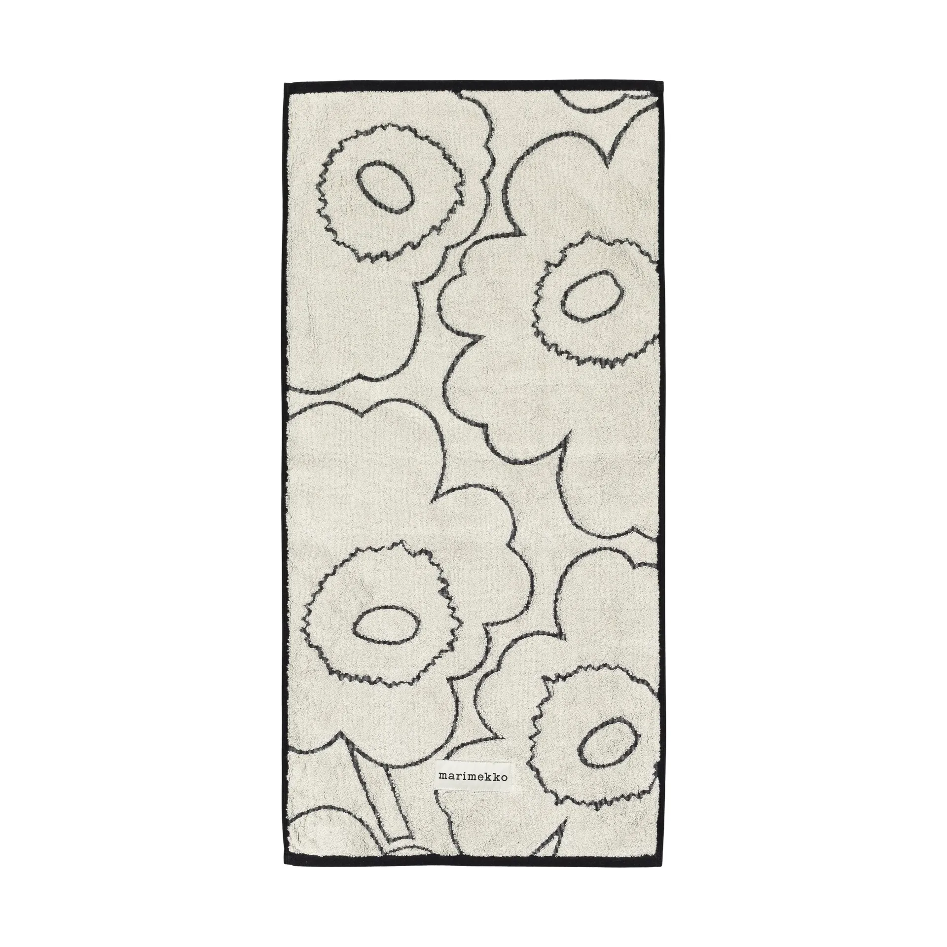 Piirto Unikko toalha 50x100 cm, Ivory-black Marimekko