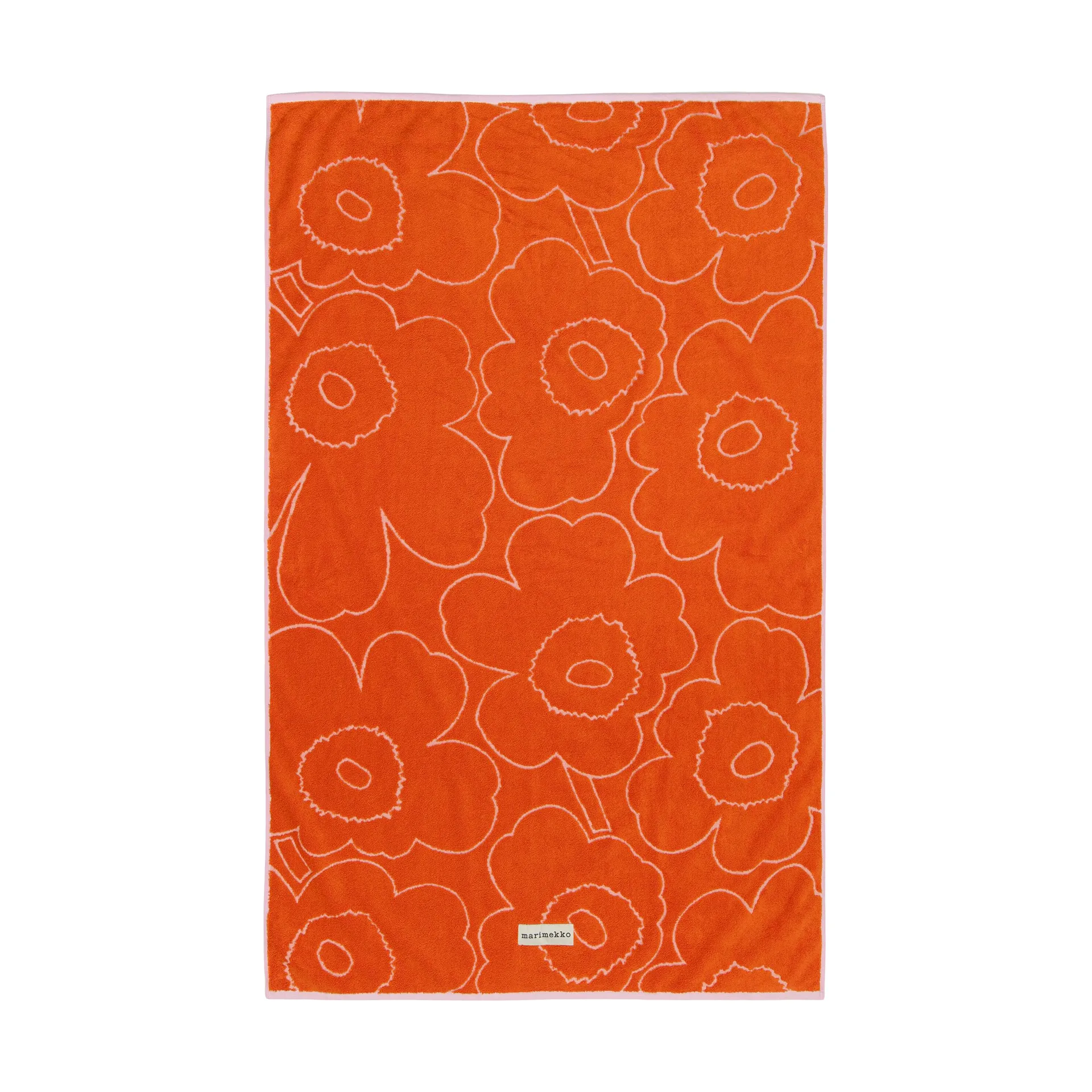 Piirto Unikko toalha de banho 100x160 cm, Burnt orange-pink Marimekko