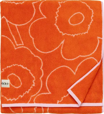 Piirto Unikko toalha de banho 100x160 cm - Burnt orange-pink - Marimekko