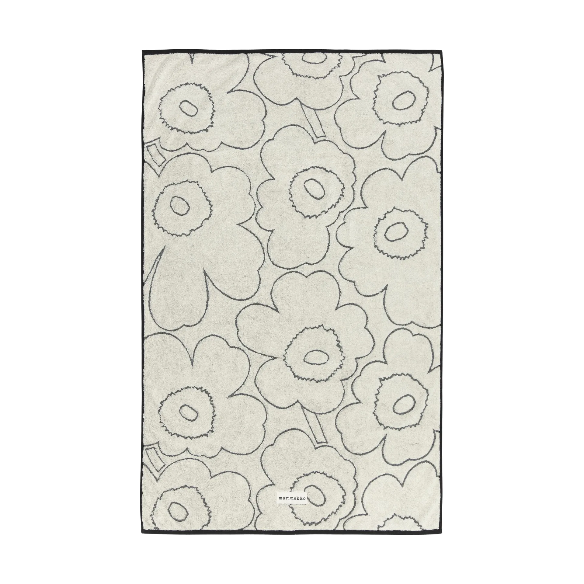 Piirto Unikko toalha de banho 100x160 cm, Ivory-black Marimekko