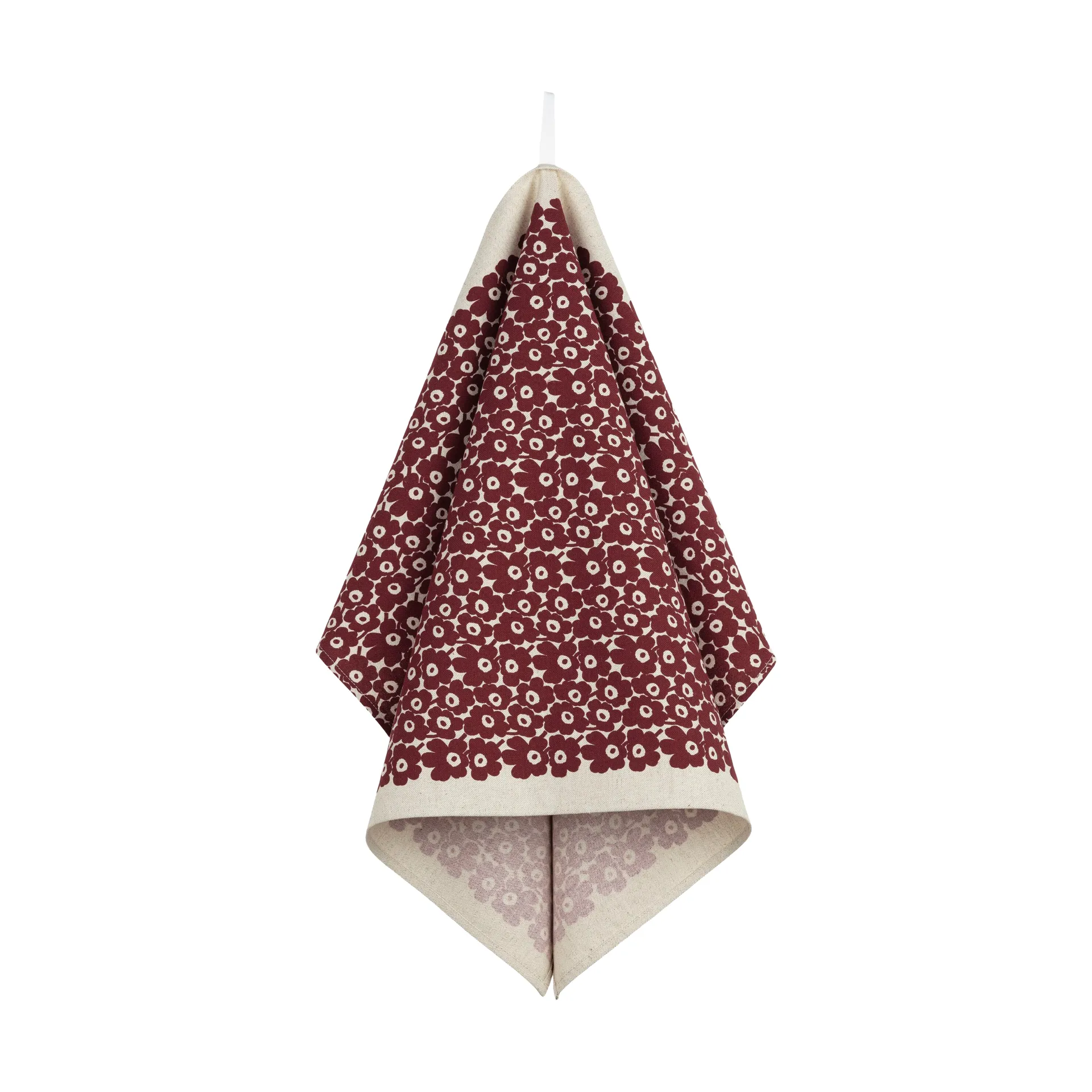 Pikkuinen Unikko conjunto de cozinha 3 peças, Linho-borgonha Marimekko