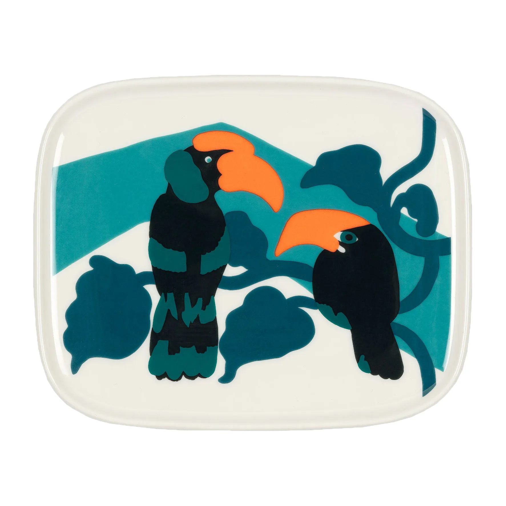 Pires Pepe 12x15 cm, Branco-turquesa-laranja Marimekko