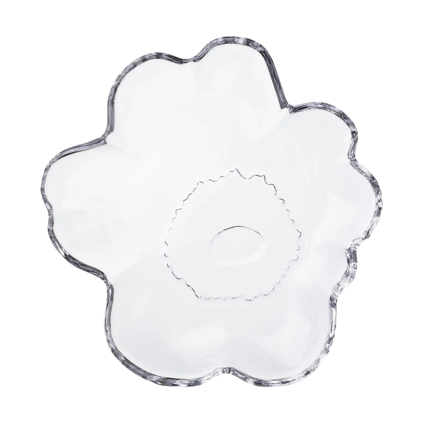 Prato de vidro Unikko Ø13 cm, Transparente Marimekko