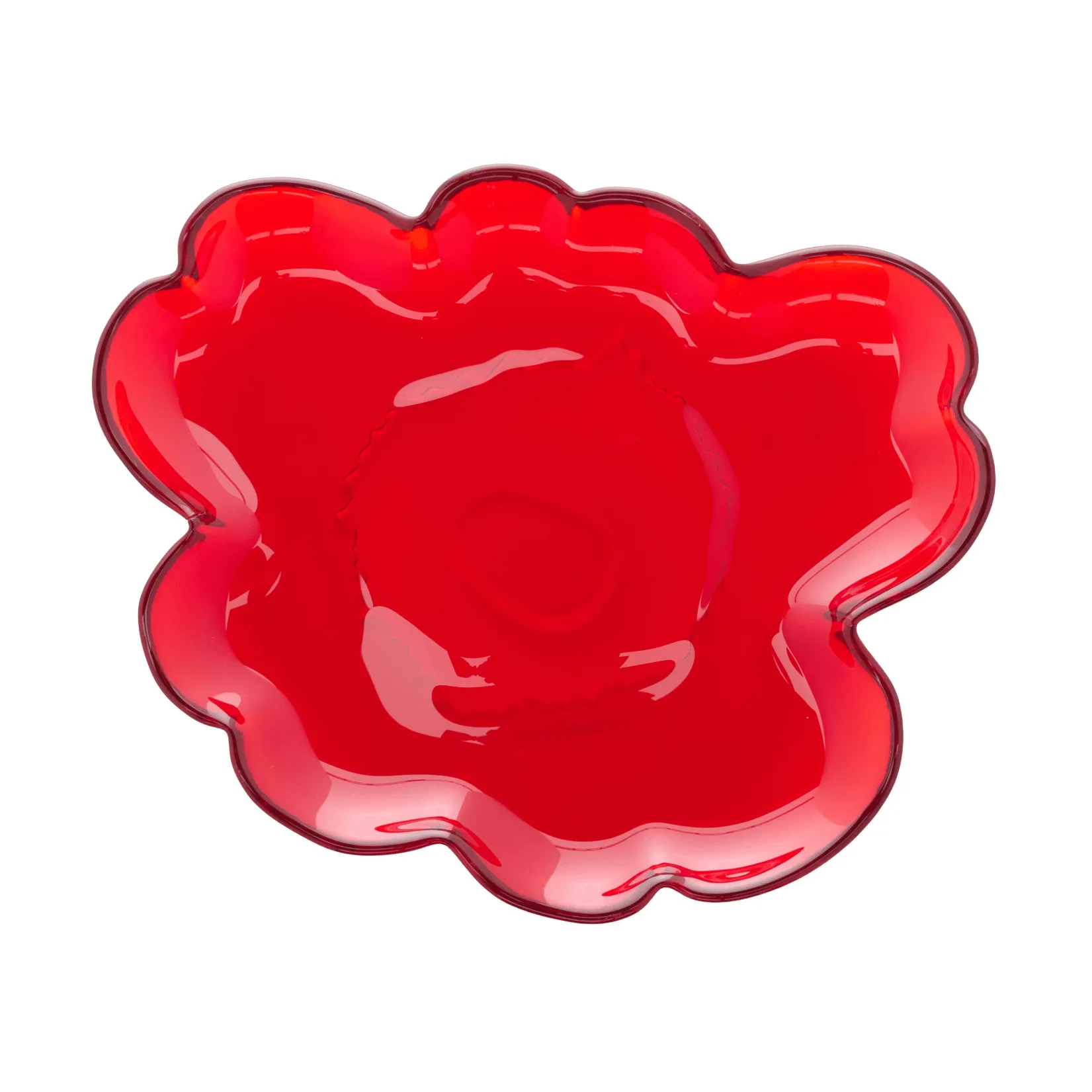 Prato de vidro Unikko 20 cm, Vermelho Marimekko