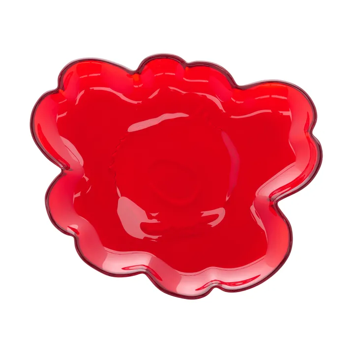 Prato de vidro Unikko 20 cm - Vermelho - Marimekko