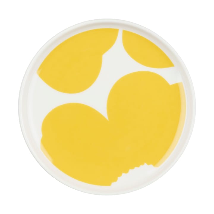 Prato Iso Unikko Ø13,5 cm - White-spring yellow - Marimekko