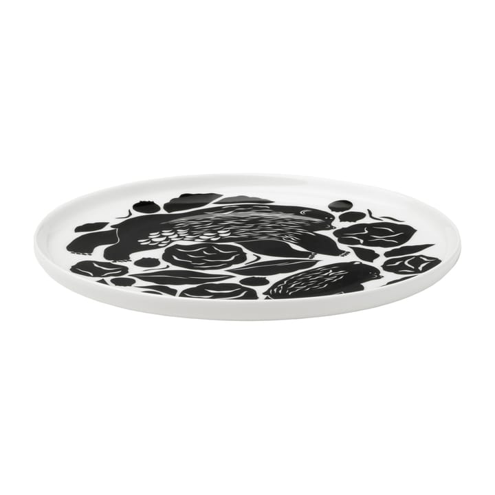Prato Karhuemo Ø20 cm - Branco-verde escuro - Marimekko
