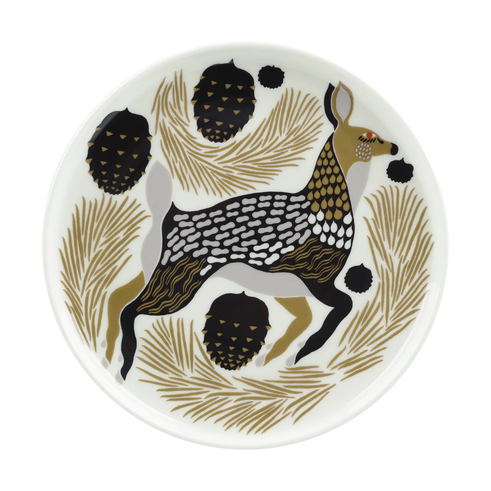 Prato Peura Ø20 cm, Branco-carvão-lama-cinzento claro Marimekko