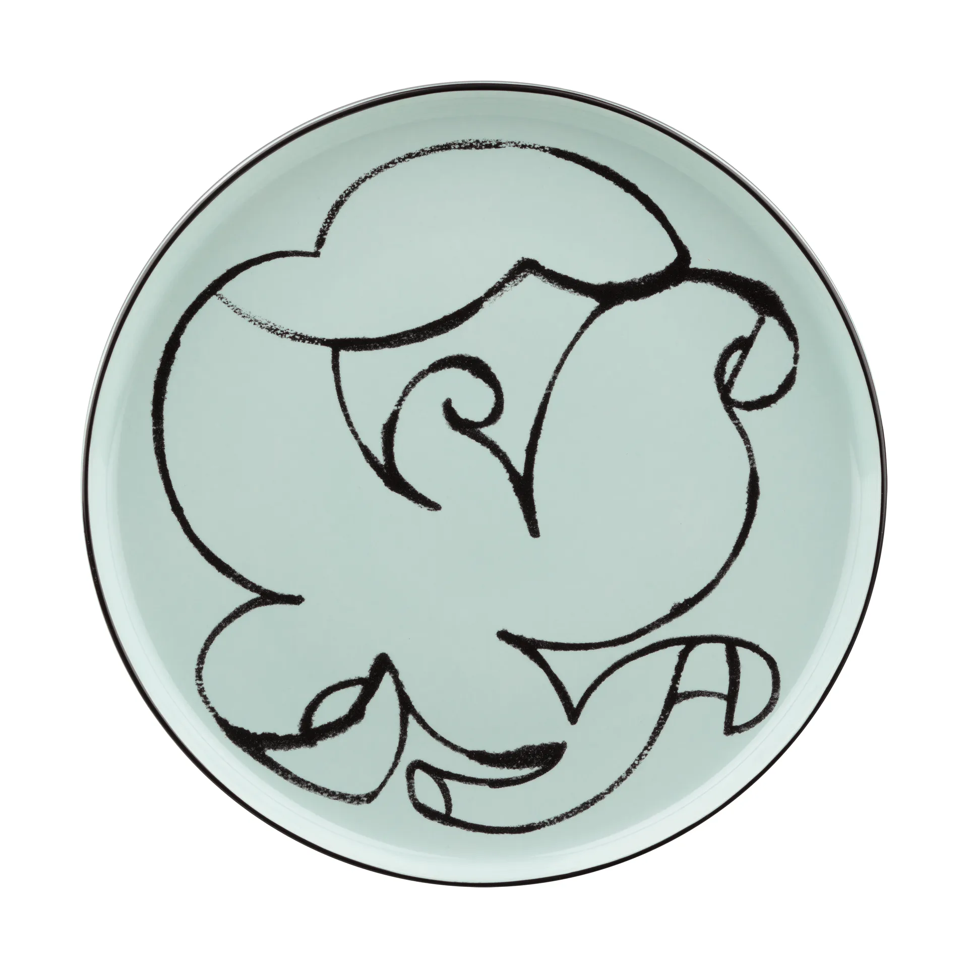 Prato Pistilla Ø20 cm, Mint-black Marimekko