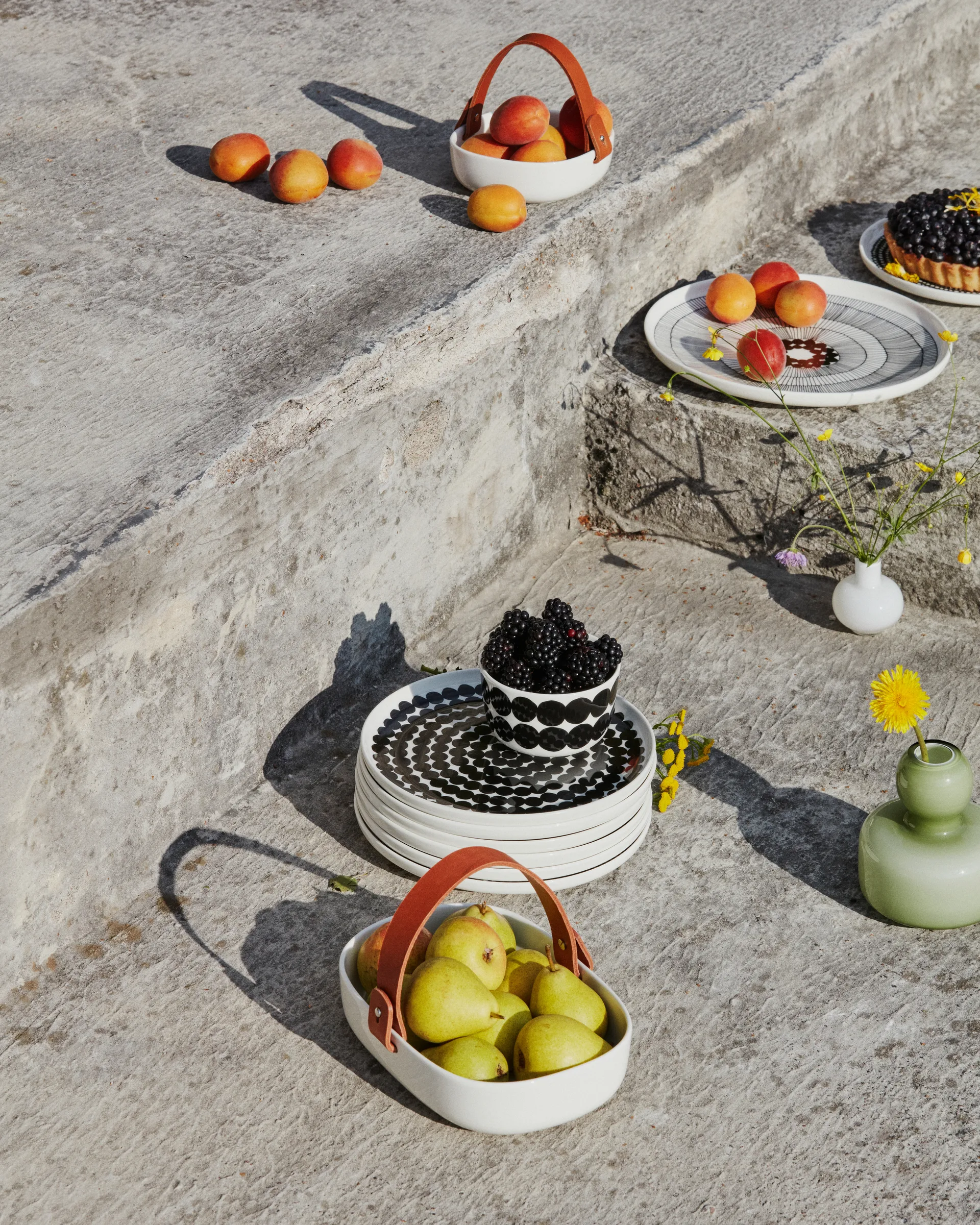 Prato Räsymatto Ø 20 cm, preto-branco Marimekko