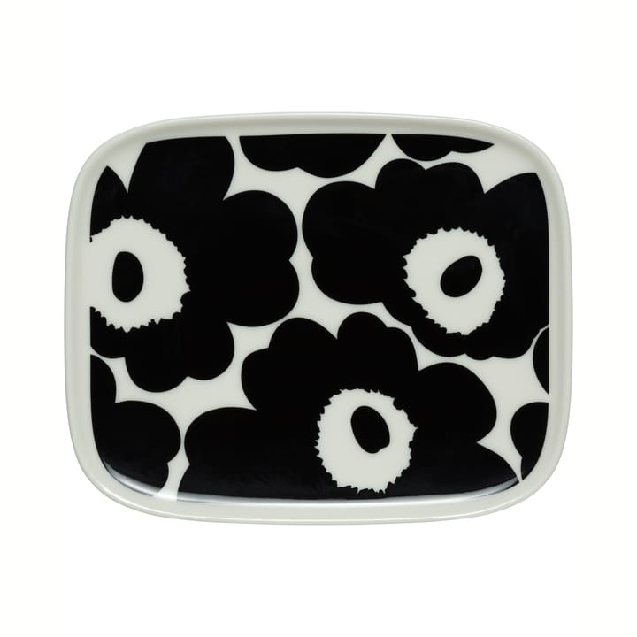 Prato Unikko 12x15 cm - preto e branco - Marimekko