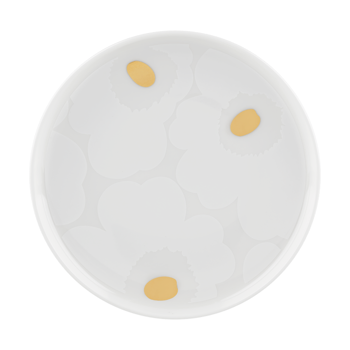 Prato Unikko Ø13,5 cm - Branco-dourado - Marimekko
