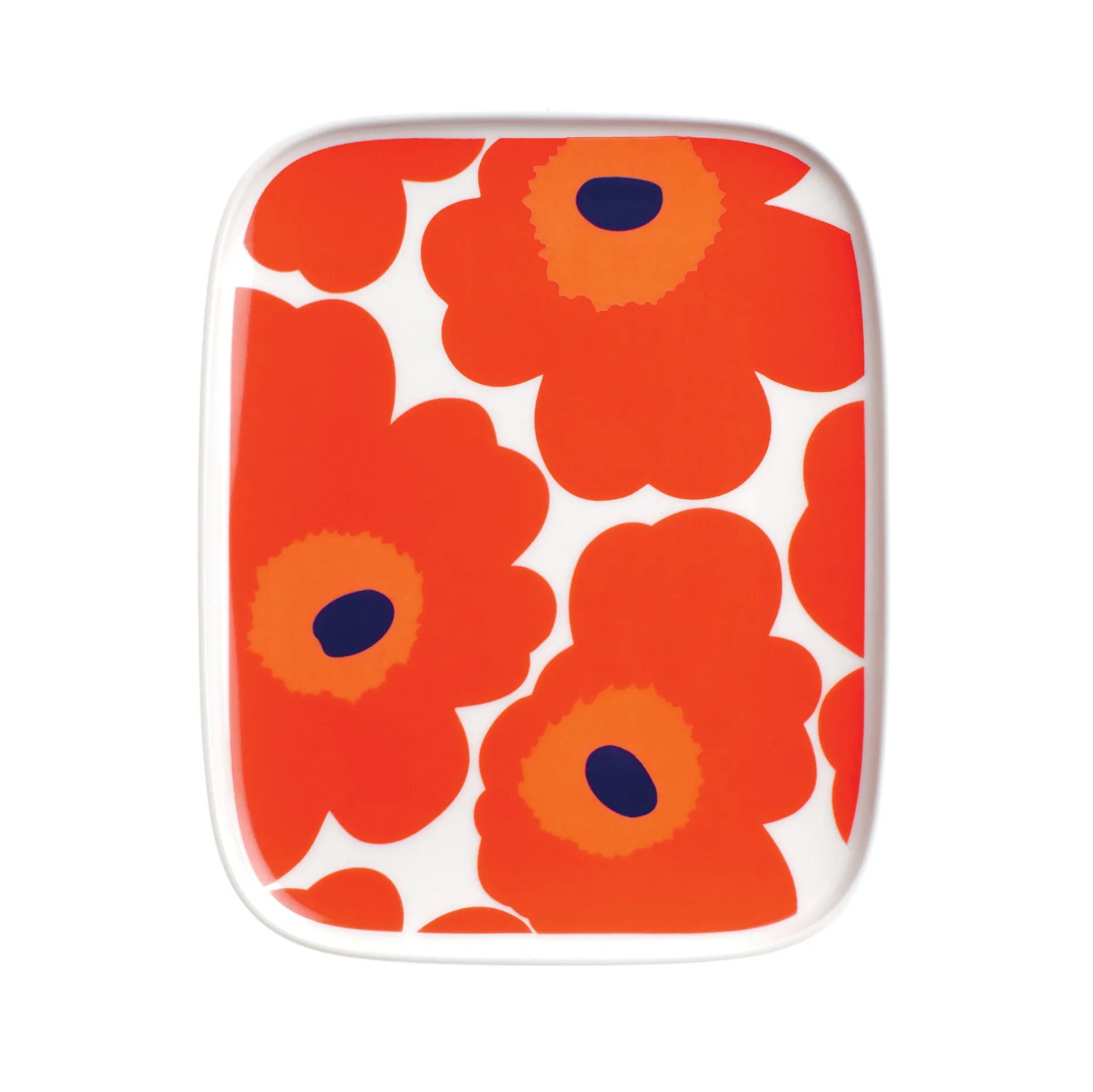 Prato Unikko 15x12 cm, vermelho-branco Marimekko