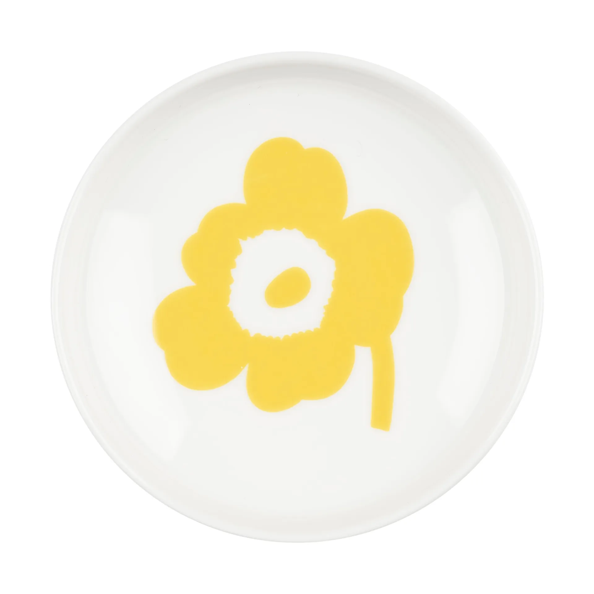 Prato Unikko Ø8,5 cm, White-spring yellow Marimekko
