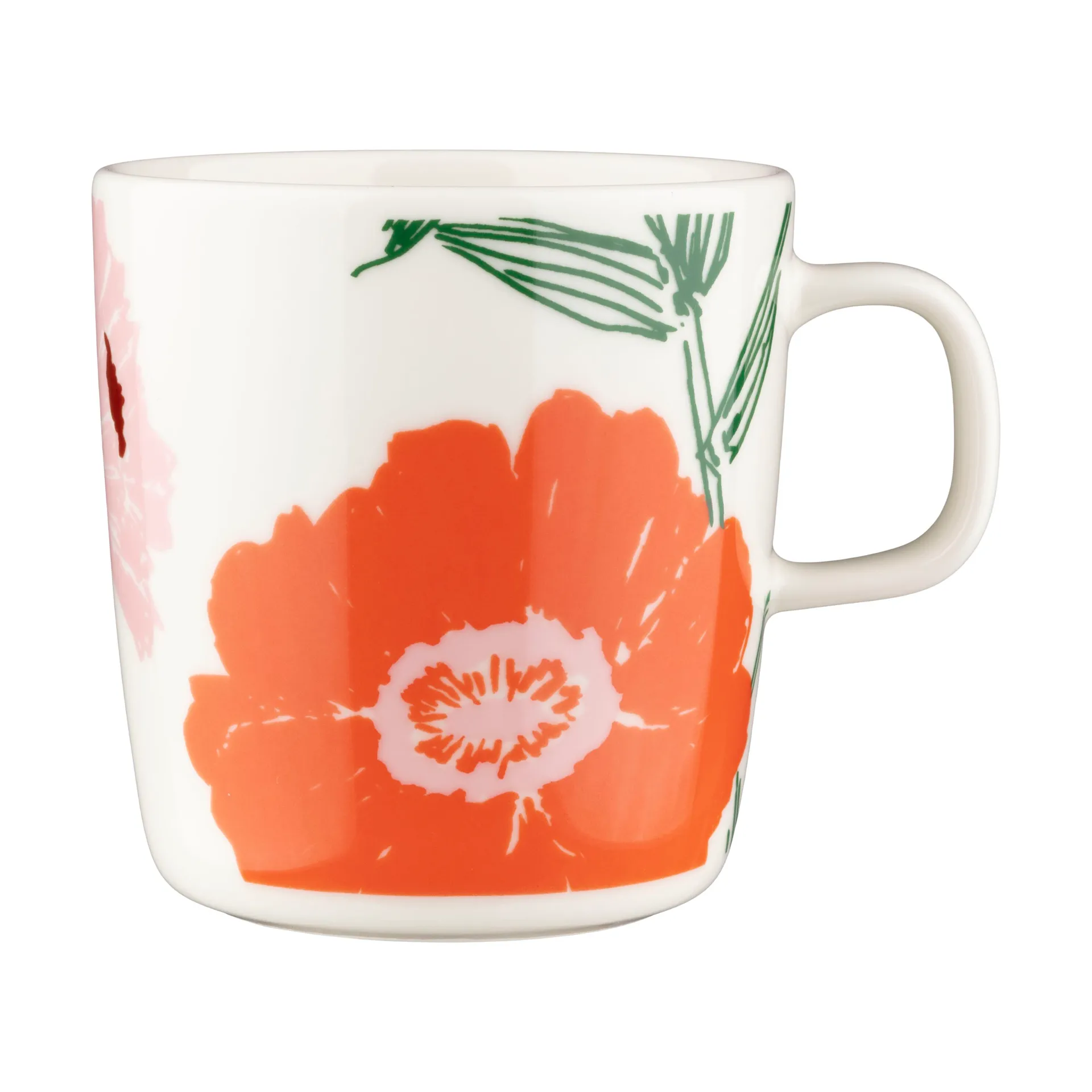 Puutarhakutsut caneca 40 cl, Branco-verde-laranja Marimekko