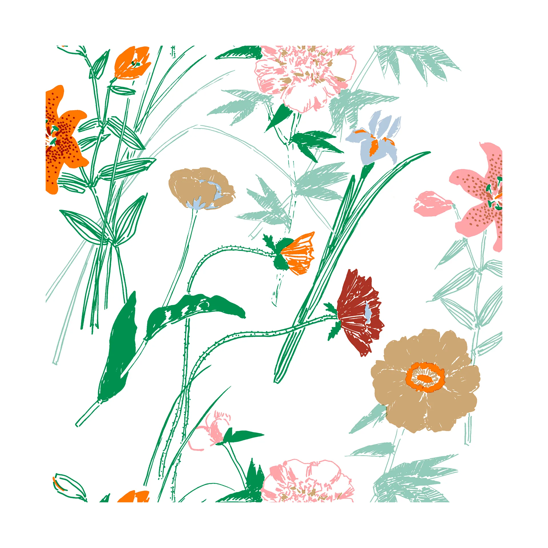 Puutarhakutsut guardanapo 33x33 cm pacote com 20, White Marimekko