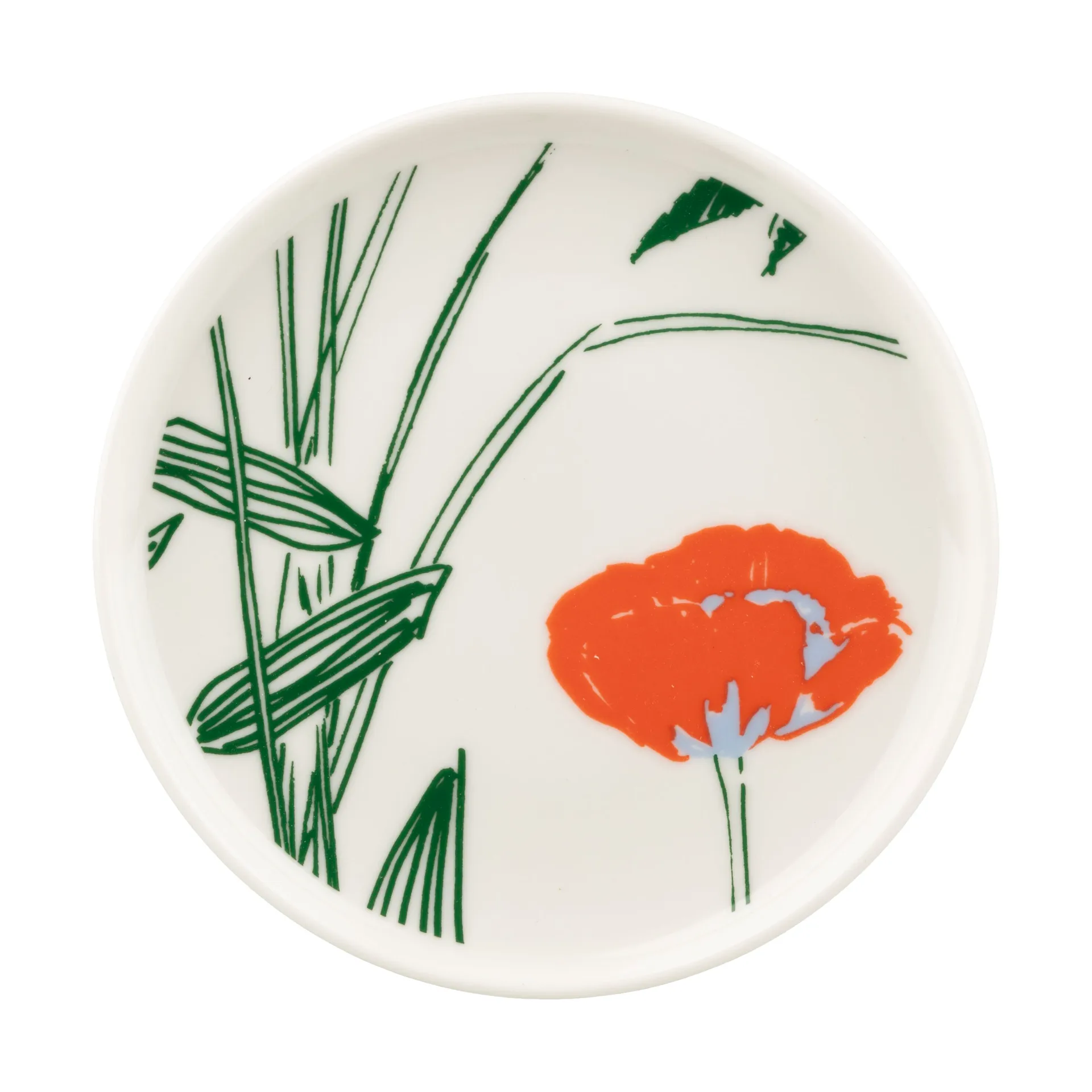 Puutarhakutsut prato Ø13,5 cm., Branco-verde-laranja Marimekko