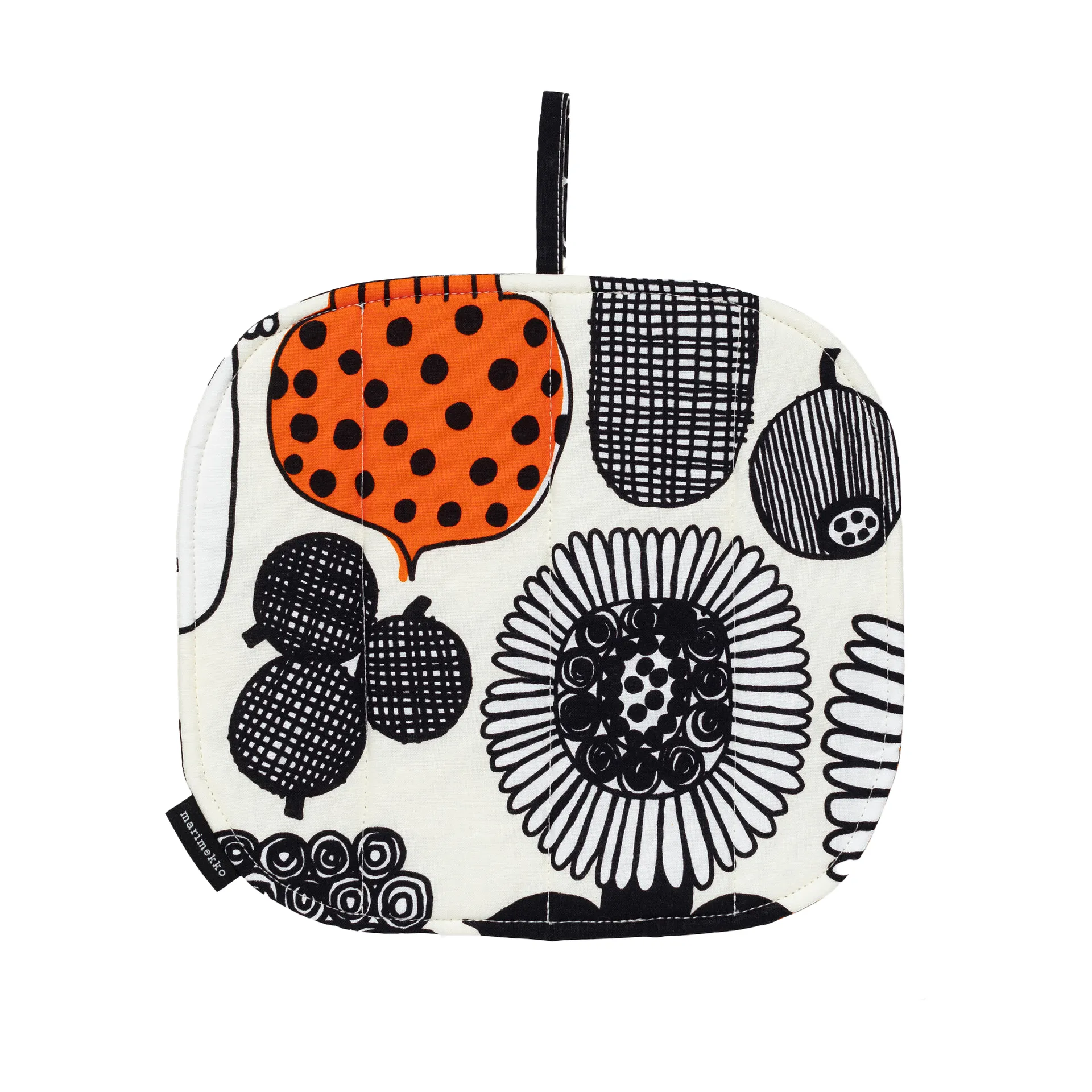 Puutarhurin Parhaat suporte para panela, White-black-orange Marimekko