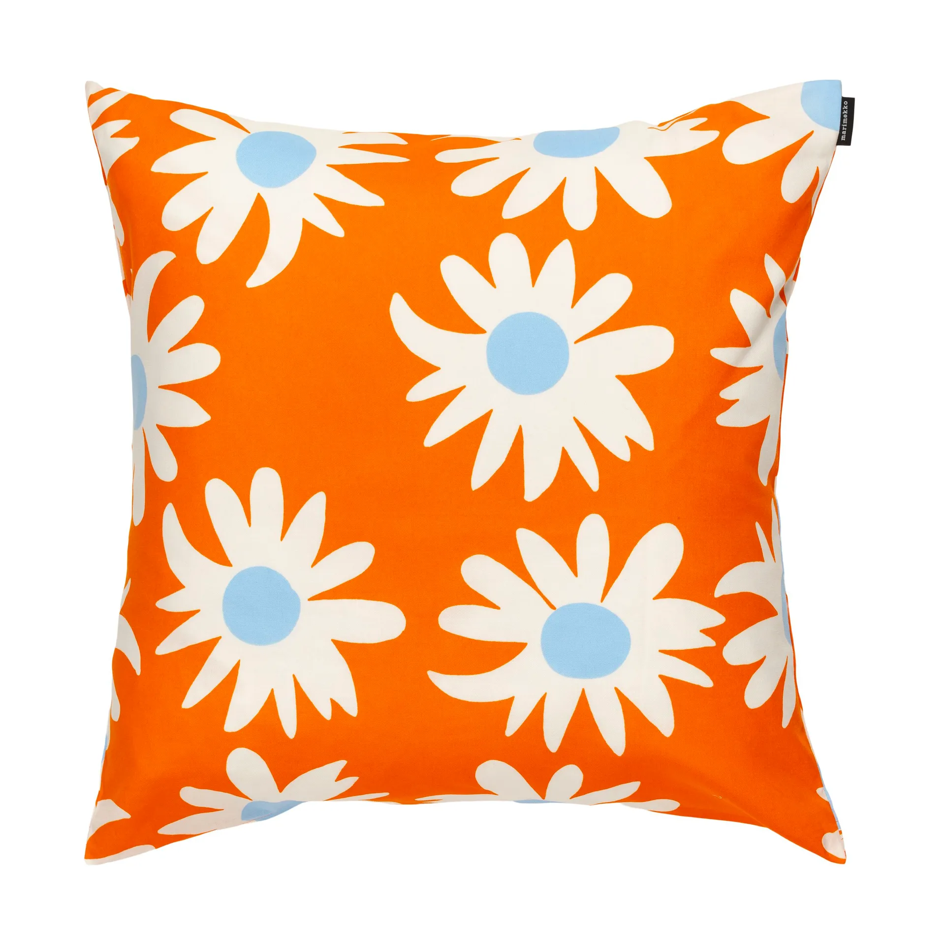 Rakastaa ei rakasta capa de almofada 50x50 cm, Orange-Off-white-light blue Marimekko