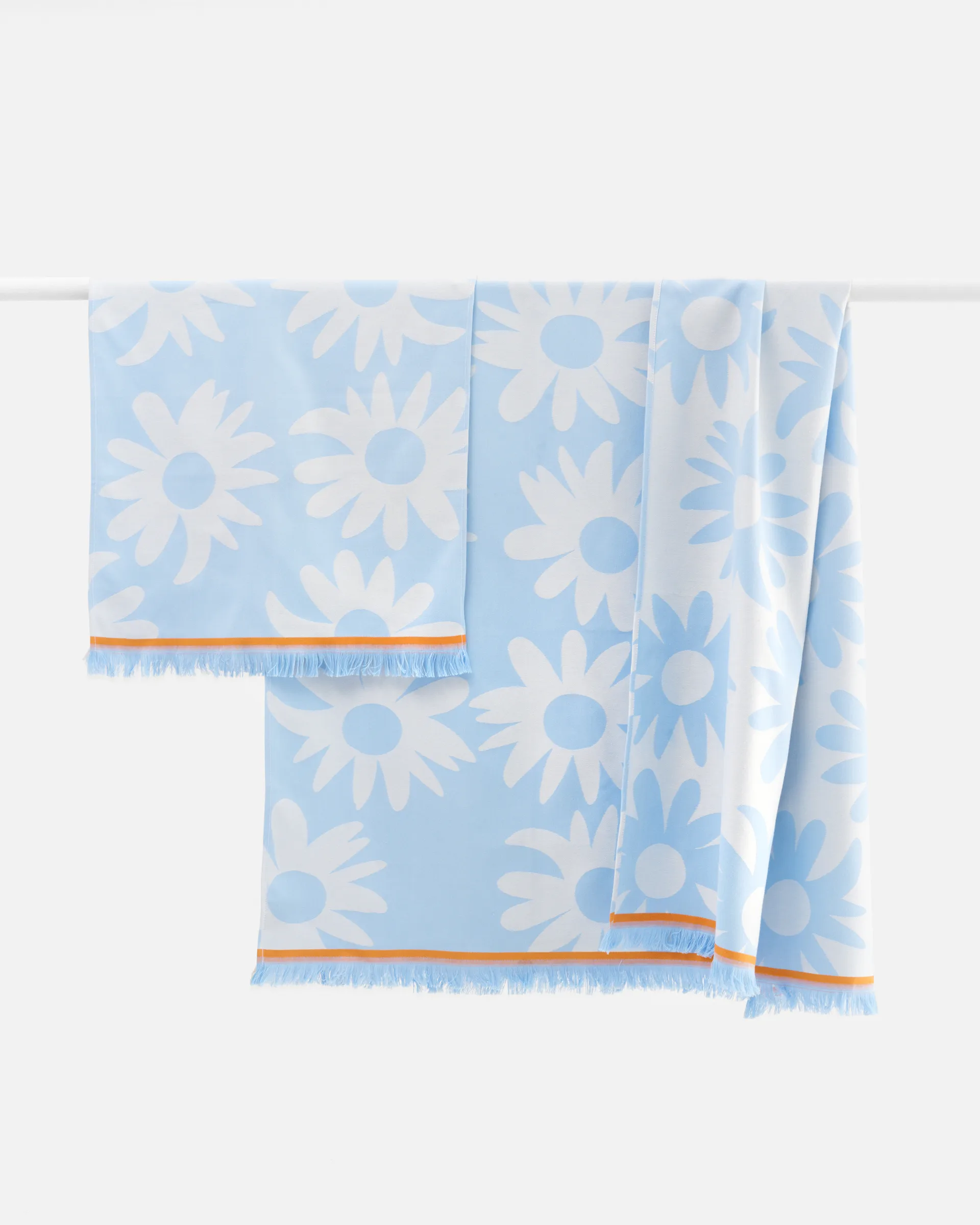Rakastaa ei rakasta toalha de banho hamam 91x165 cm, Orange-Off-white-light blue Marimekko