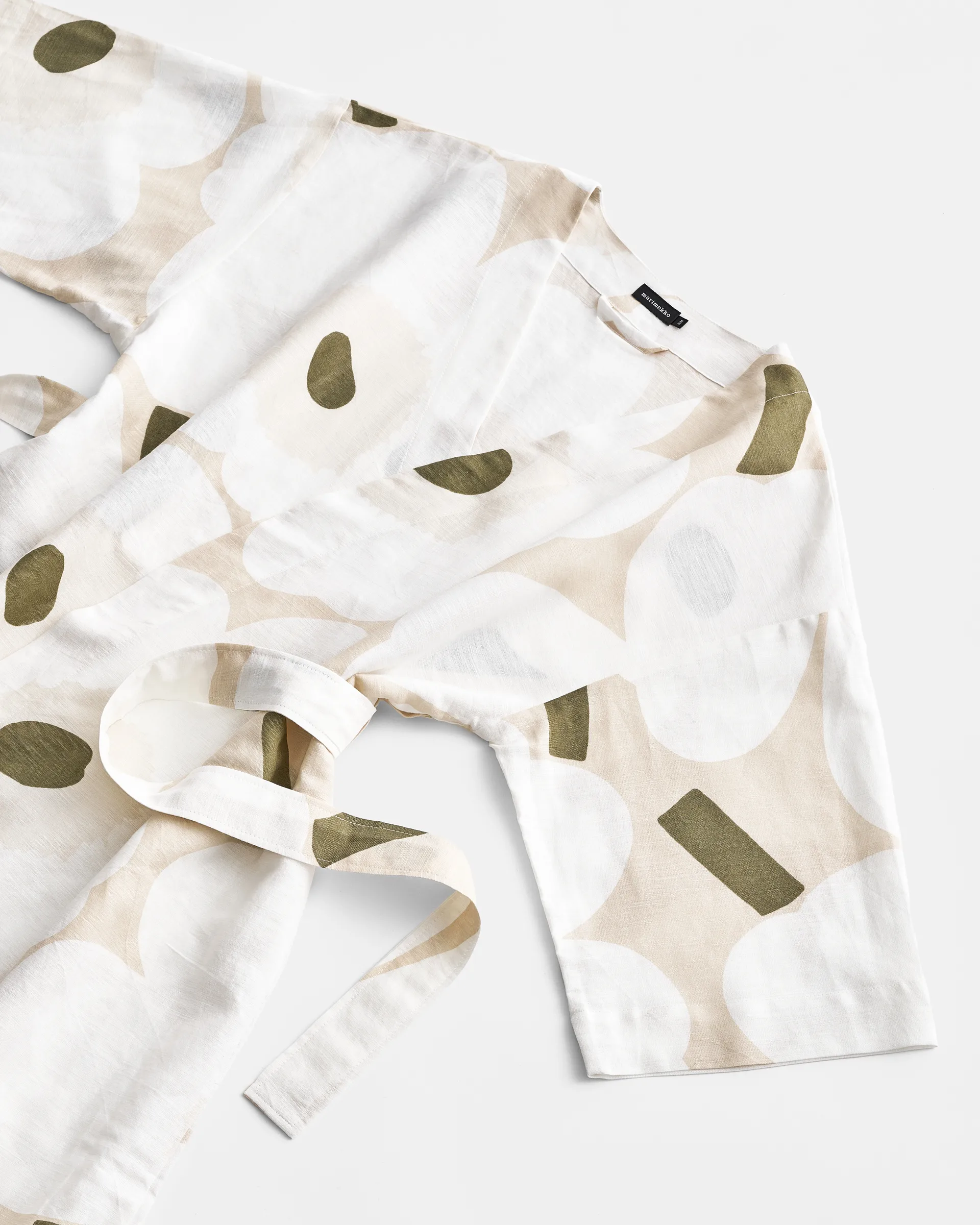 Roupão de banho Unikko, Beige-white-green, S/M Marimekko