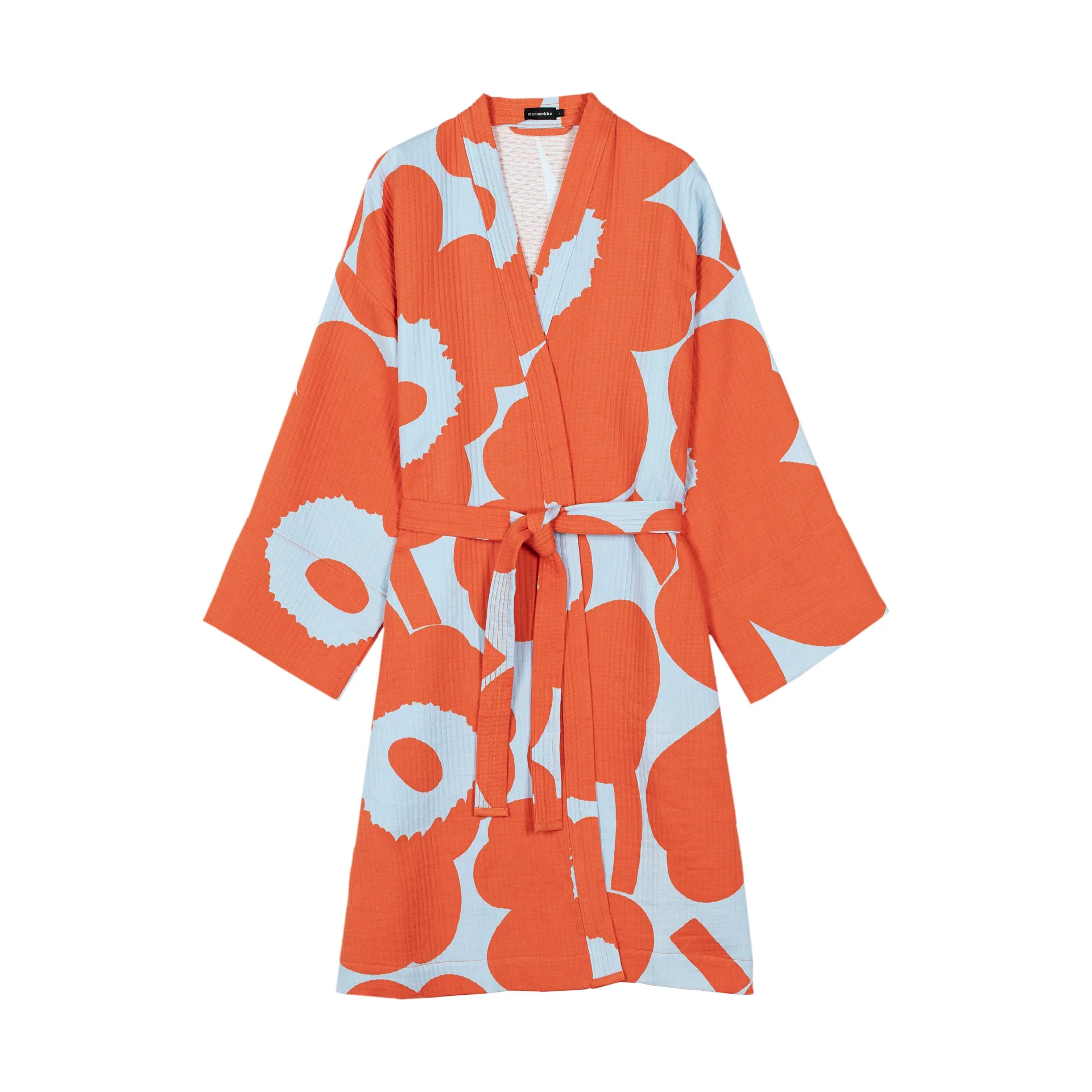 Roupão Waffle Unikko M, L. blue-orange Marimekko