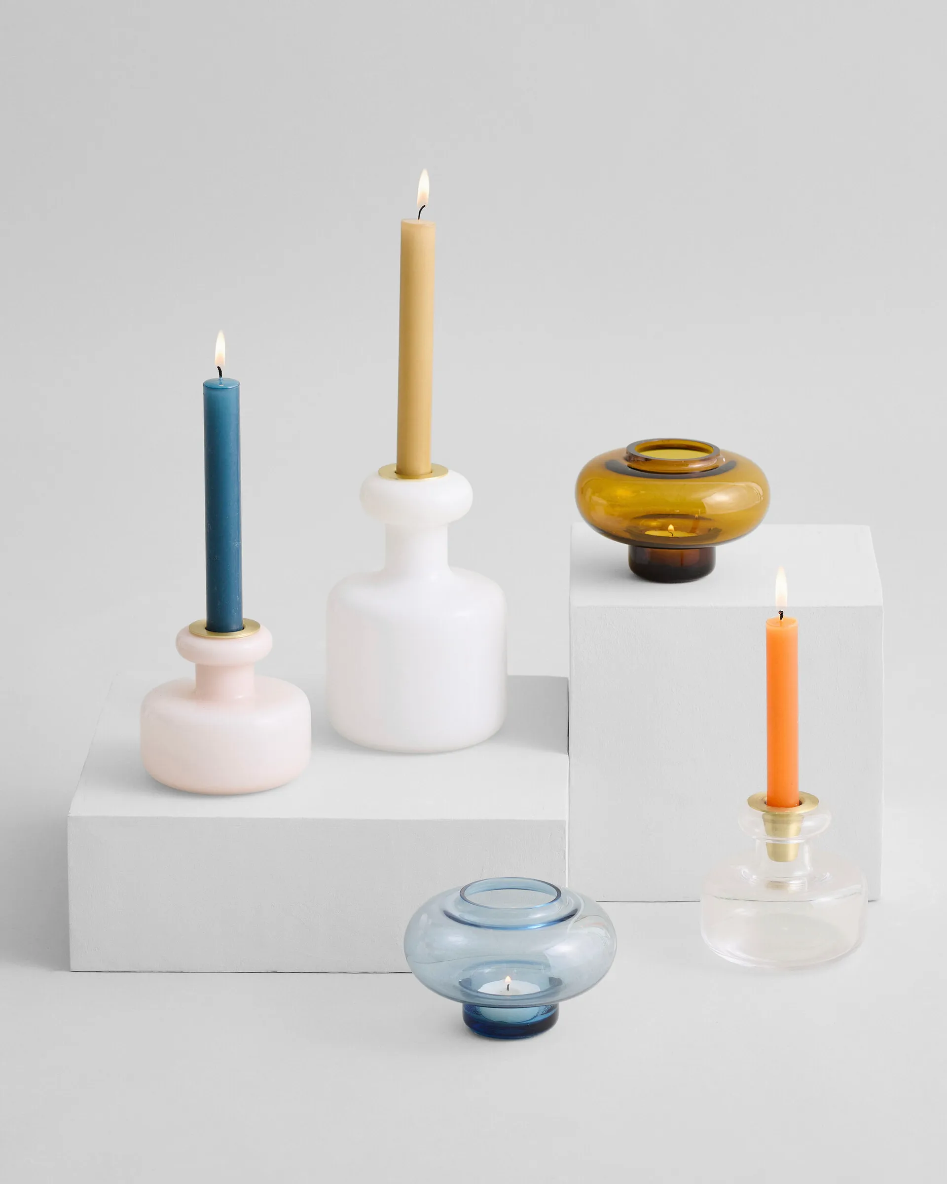 Suporte de velas Plunta, Branco Marimekko