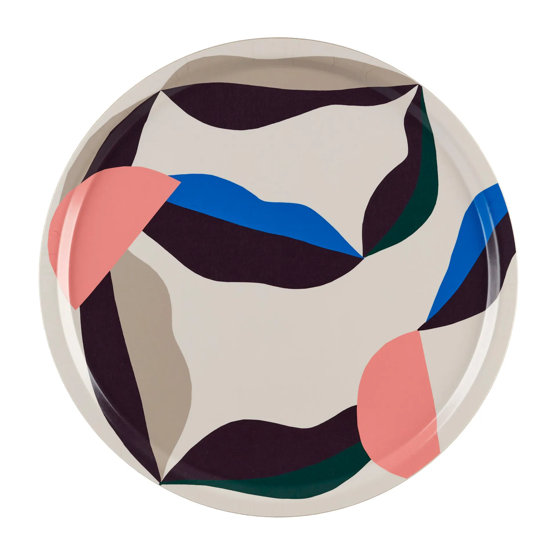 Tabuleiro Berry Ø46 cm, Branco natural-azul-powder Marimekko