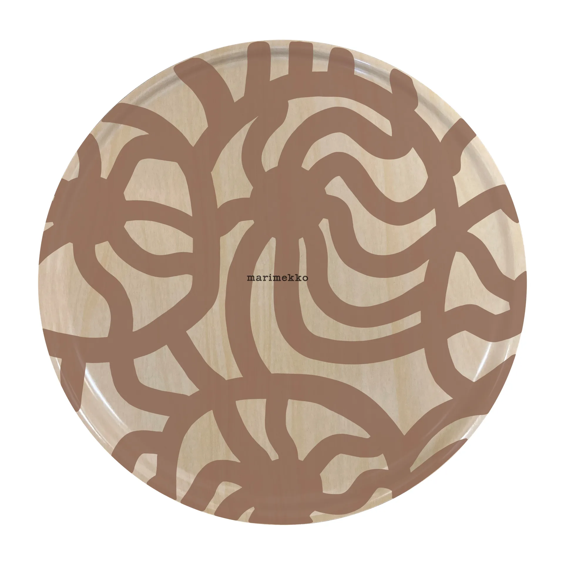 Tabuleiro Joonas Ø31 cm, Brown Marimekko