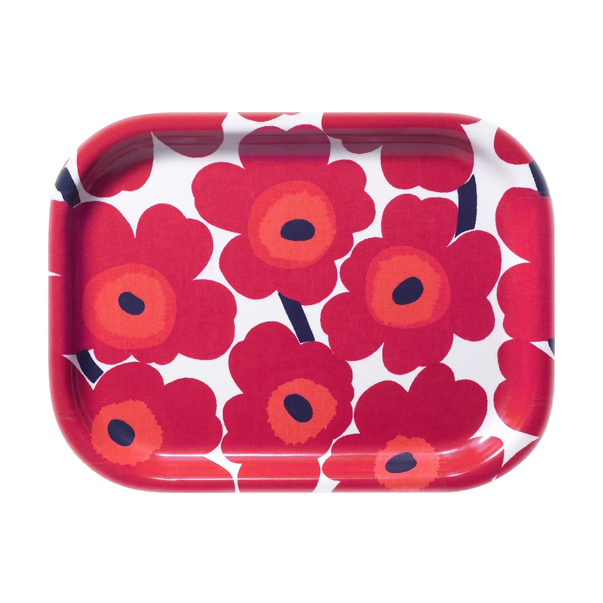 Tabuleiro Mini Unikko, vermelho-branco Marimekko