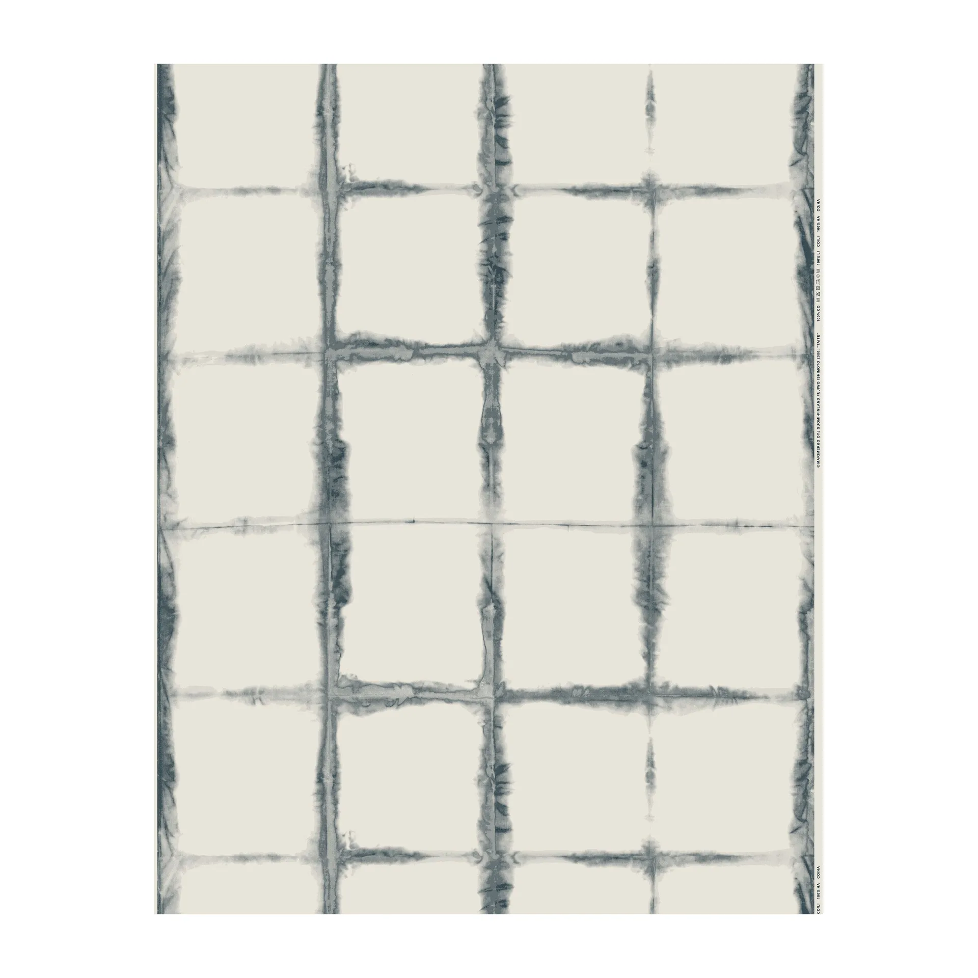 Taite tecido algodão lã, White-dark blue Marimekko