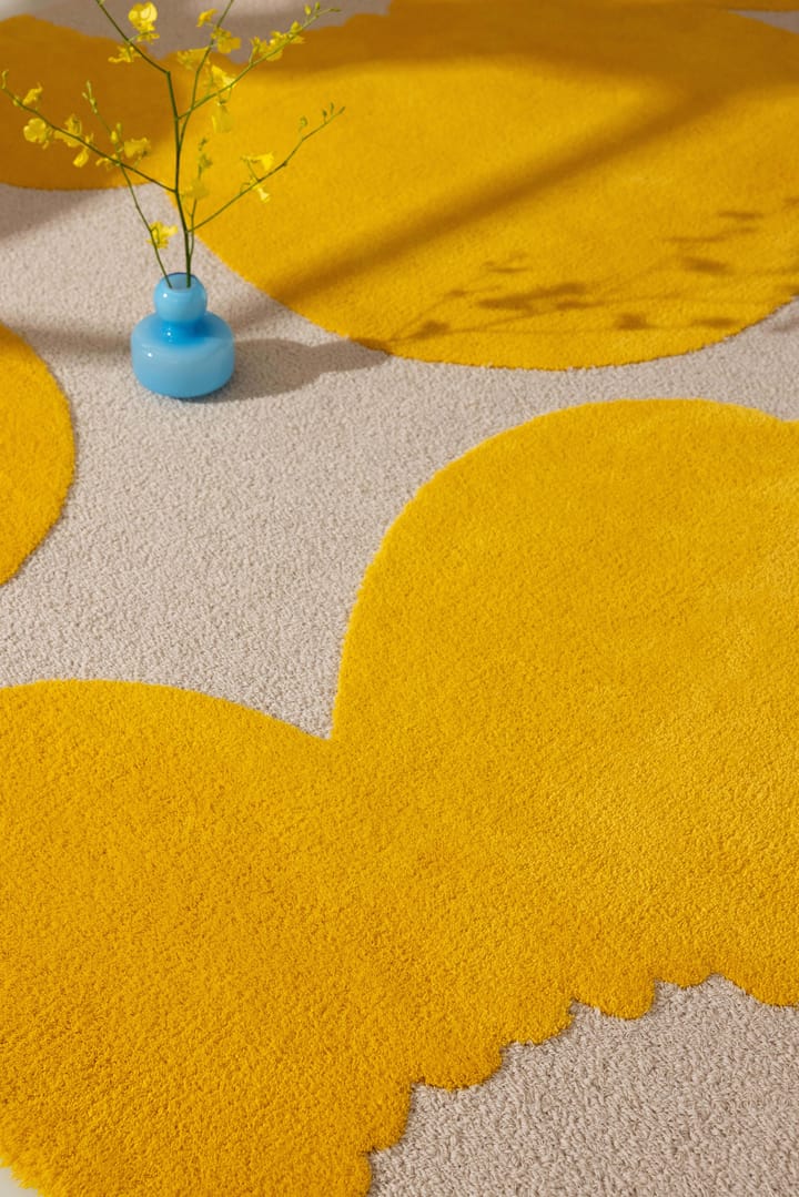 Tapete de lã Iso Unikko, Yellow, 140x200 cm Marimekko
