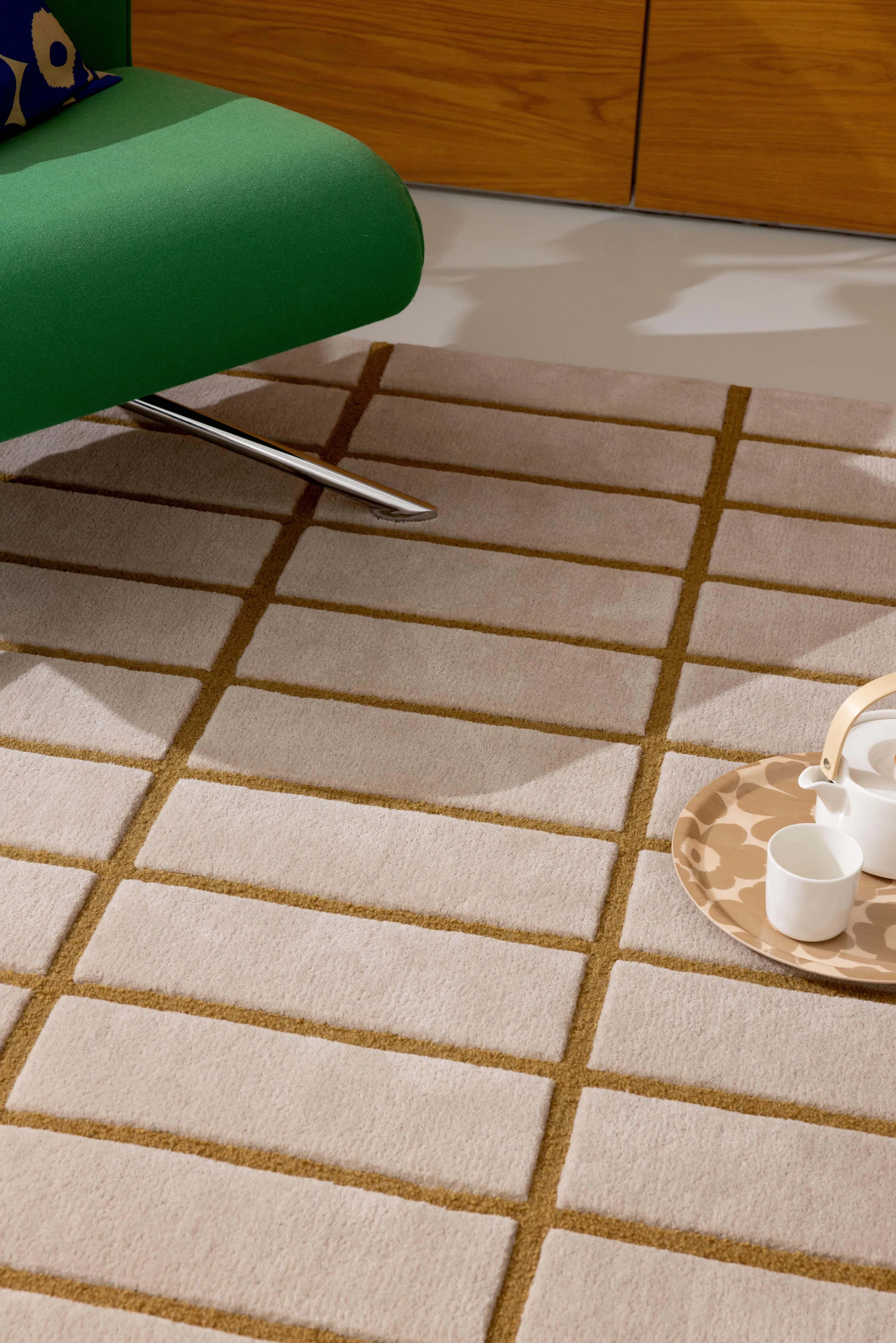 Tapete de lã Tiiliskivi, Bronze Yellow, 170x240 cm Marimekko