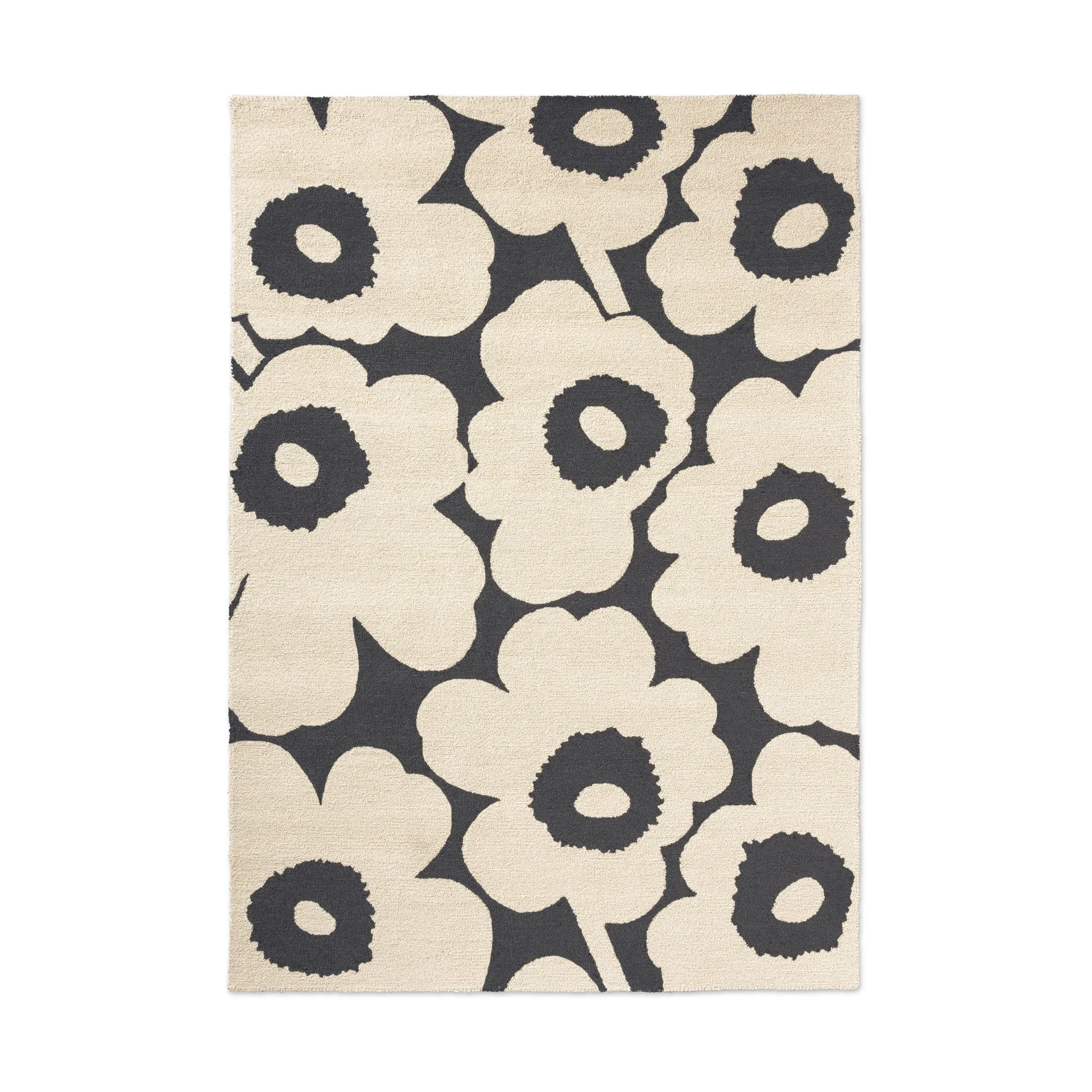 Tapete Unikko para exterior, Charcoal-white, 250x350 cm Marimekko