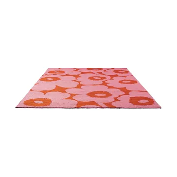 Tapete Unikko para exterior - Rosa-laranja, 160x230 cm - Marimekko