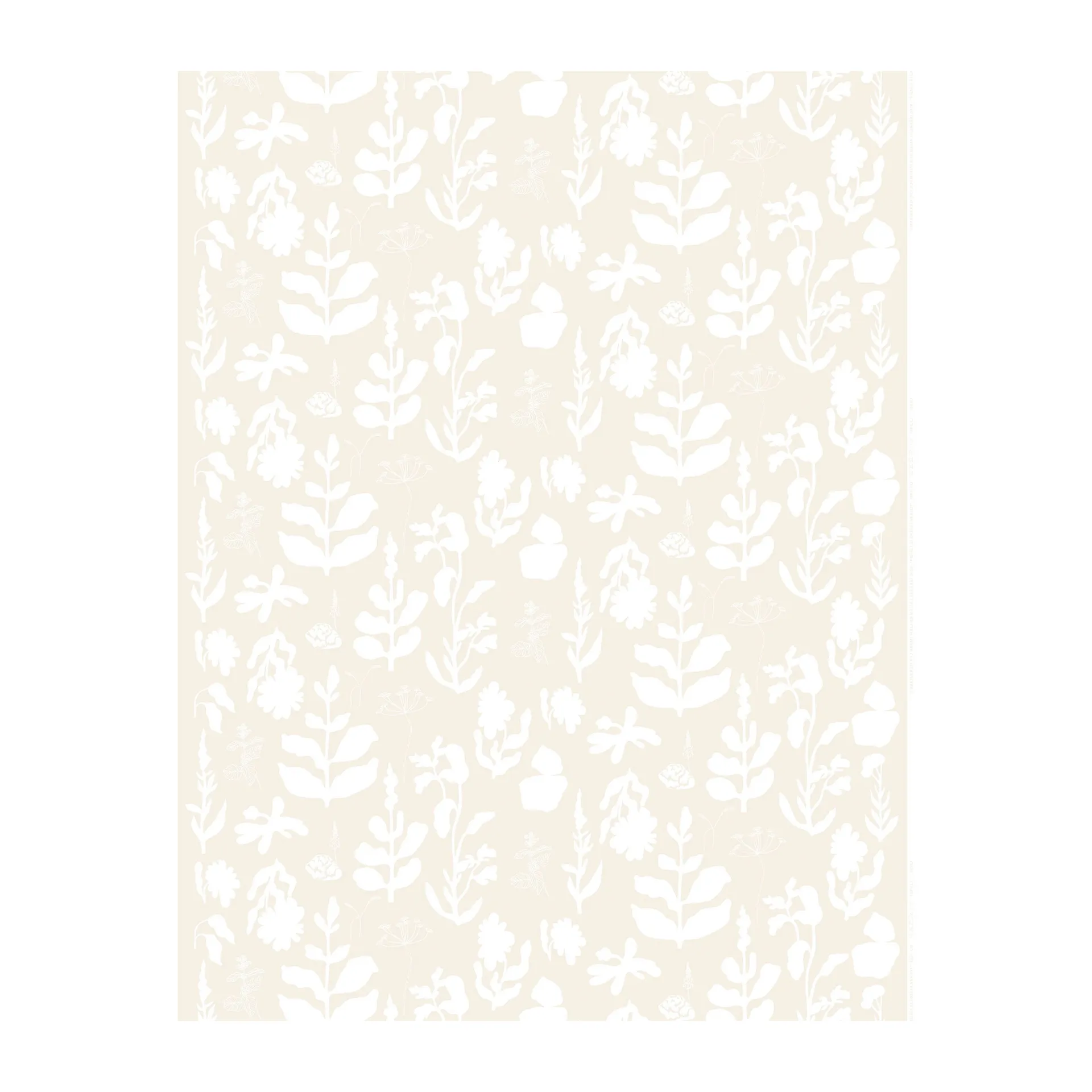 Tecido de algodão Elokuun Varjot, Beige-white Marimekko