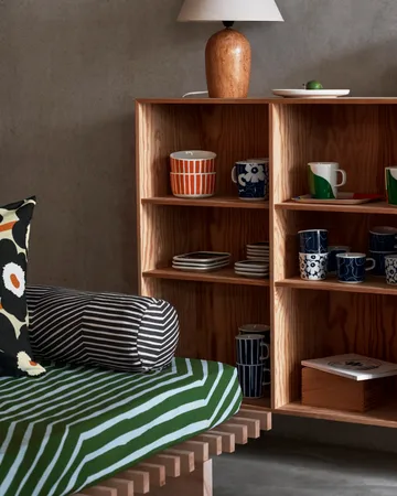 Tecido de algodão Kalasääski - Forest green-light blue - Marimekko