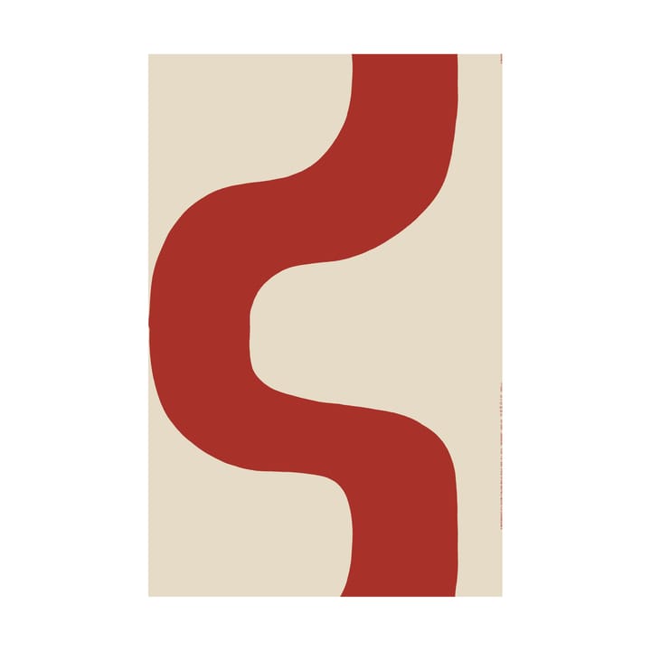 Tecido de algodão-linho Seireeni, Linen-red Marimekko
