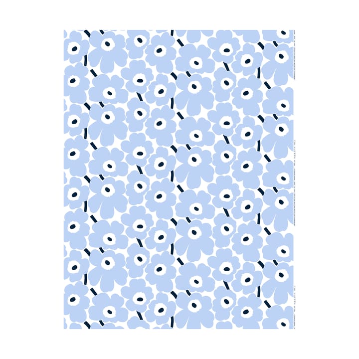Tecido de algodão Pieni Unikko - White-light blue-dark blue - Marimekko