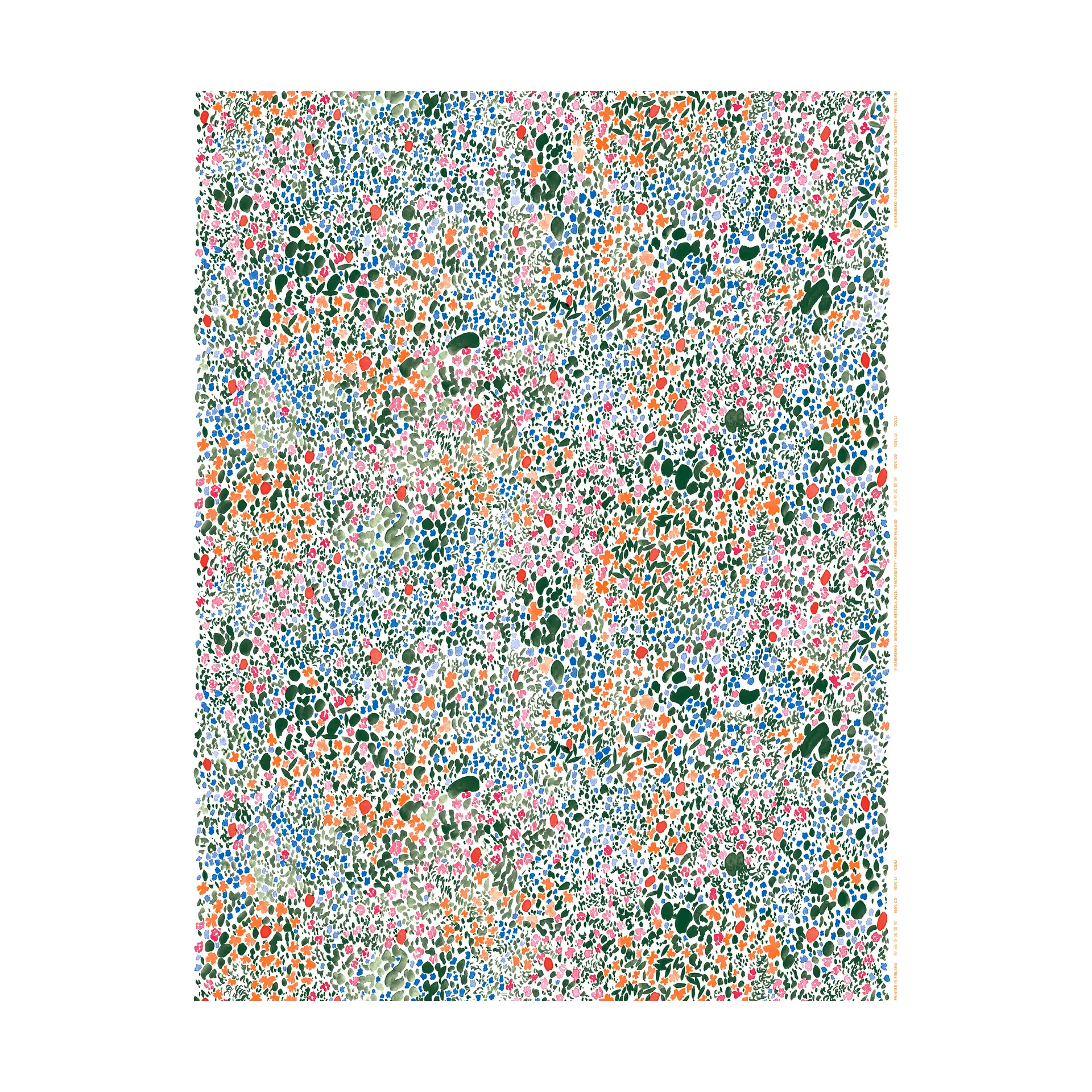 Tecido de algodão Rantaniitty, White-multi Marimekko