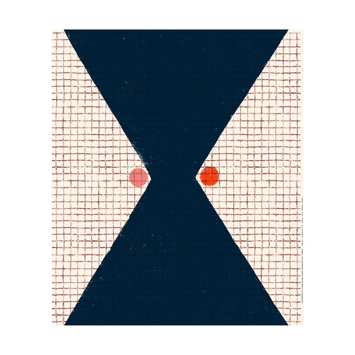 Tecido de algodão Tomina, Cotton-blue-red Marimekko