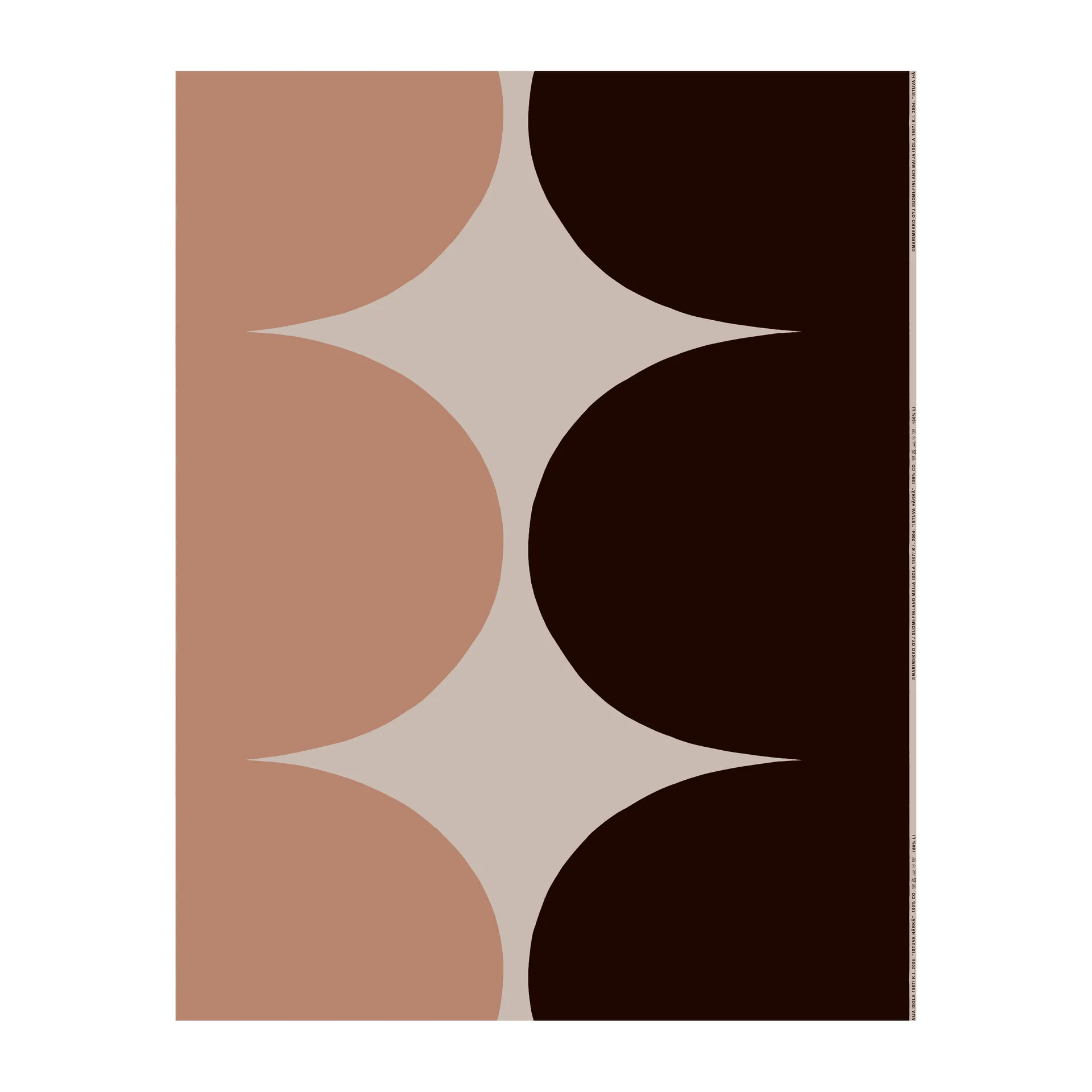 Tecido de linho Härkä, linen-burgundy-pink Marimekko