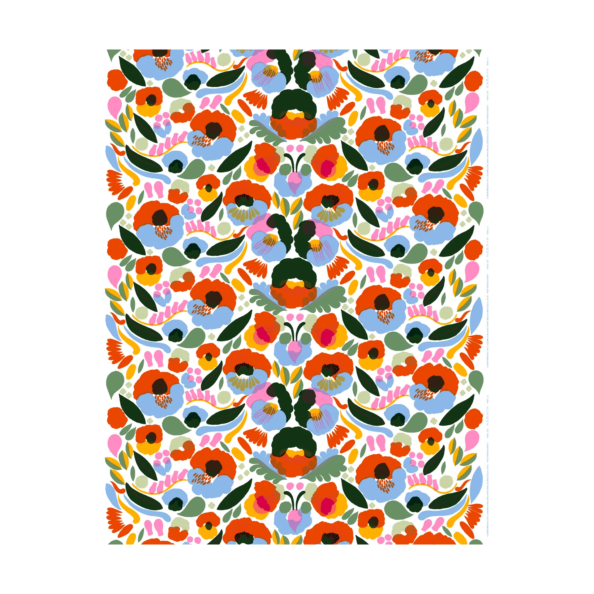 Tecido Hattarakukka, Vermelho Marimekko