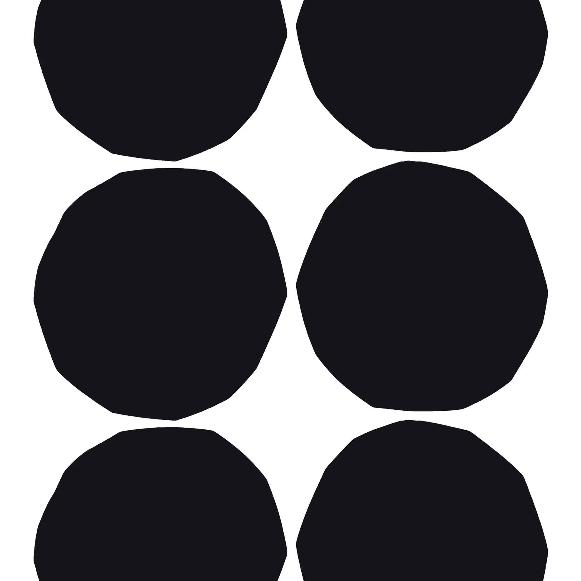 Tecido Isot Kivet , preto-branco Marimekko