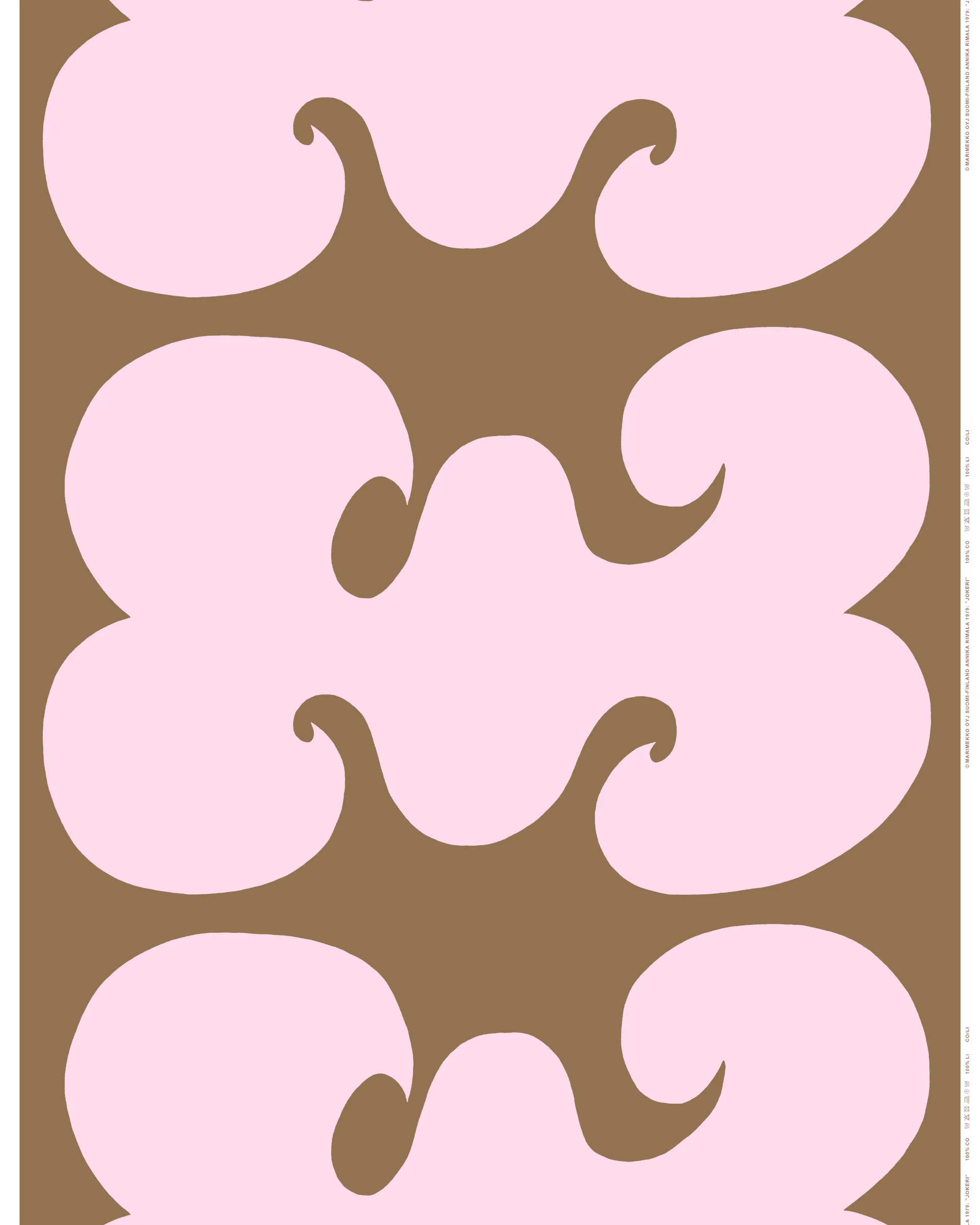 Tecido Jokeri, Rosa-castanho Marimekko