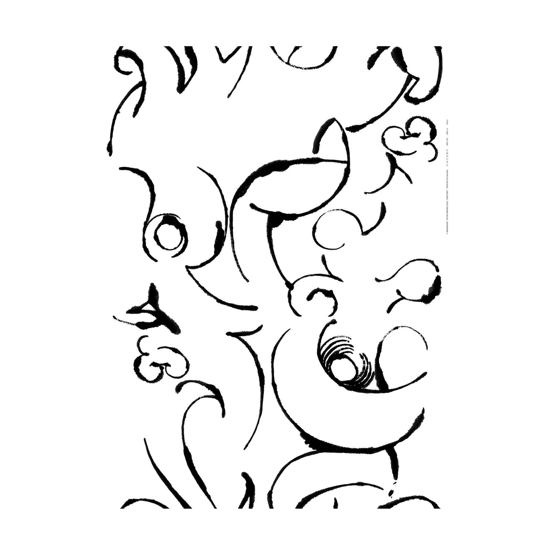 Tecido Kraftmo, Black-white Marimekko