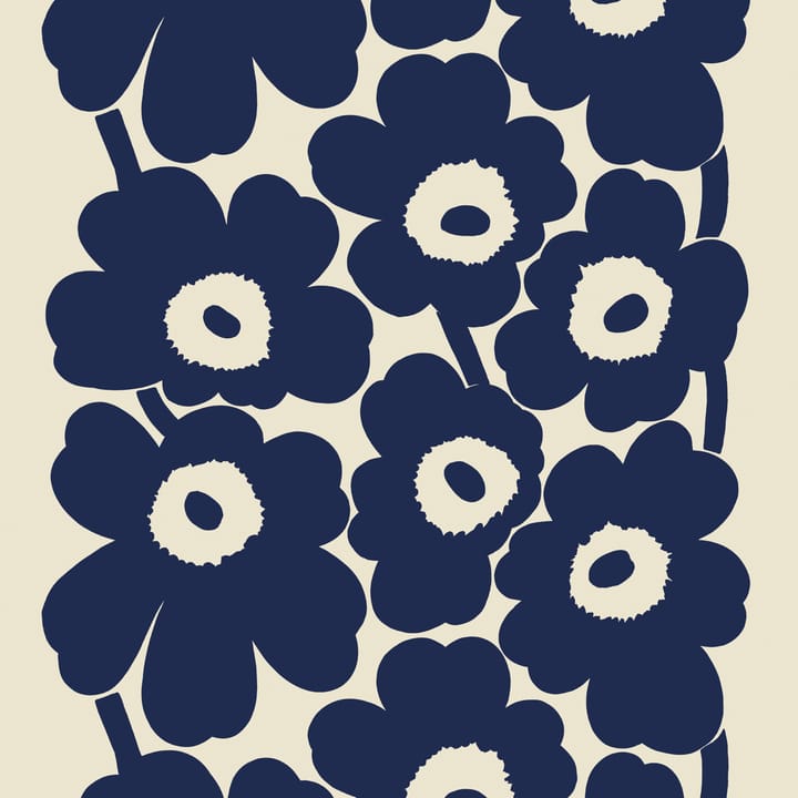 Tecido linho Unikko - azul escuro - Marimekko