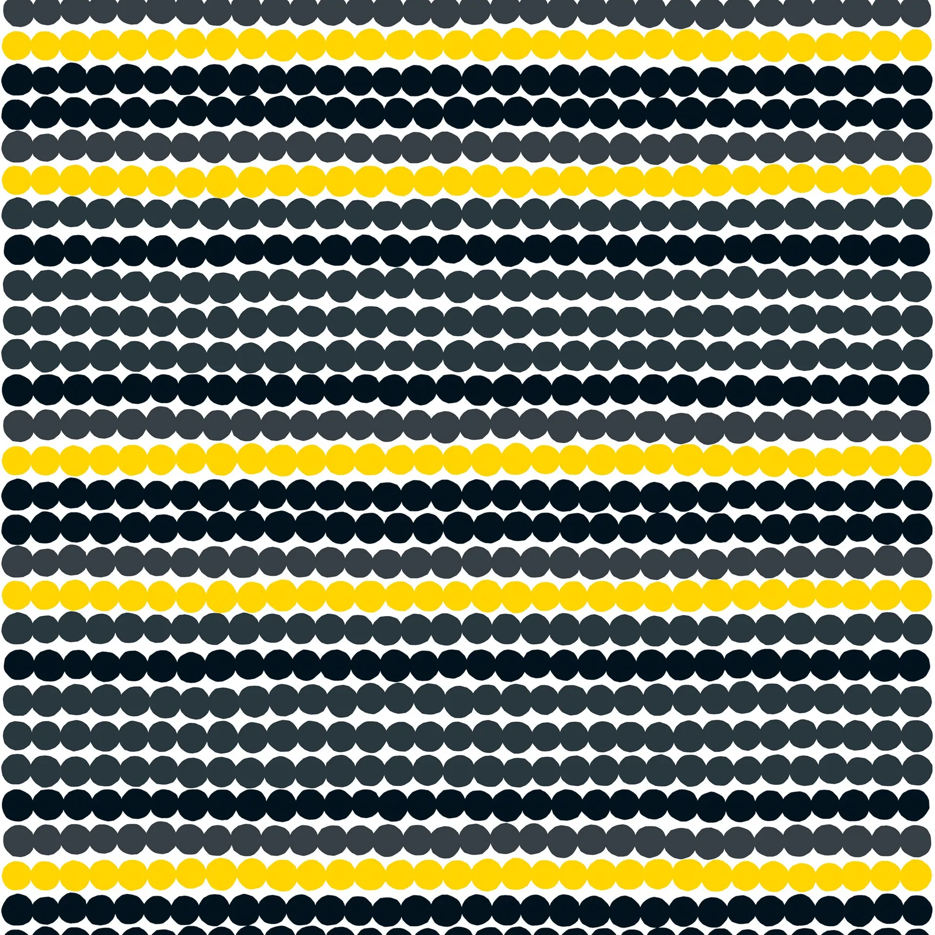 Tecido Räsymatto, amarelo-preto Marimekko