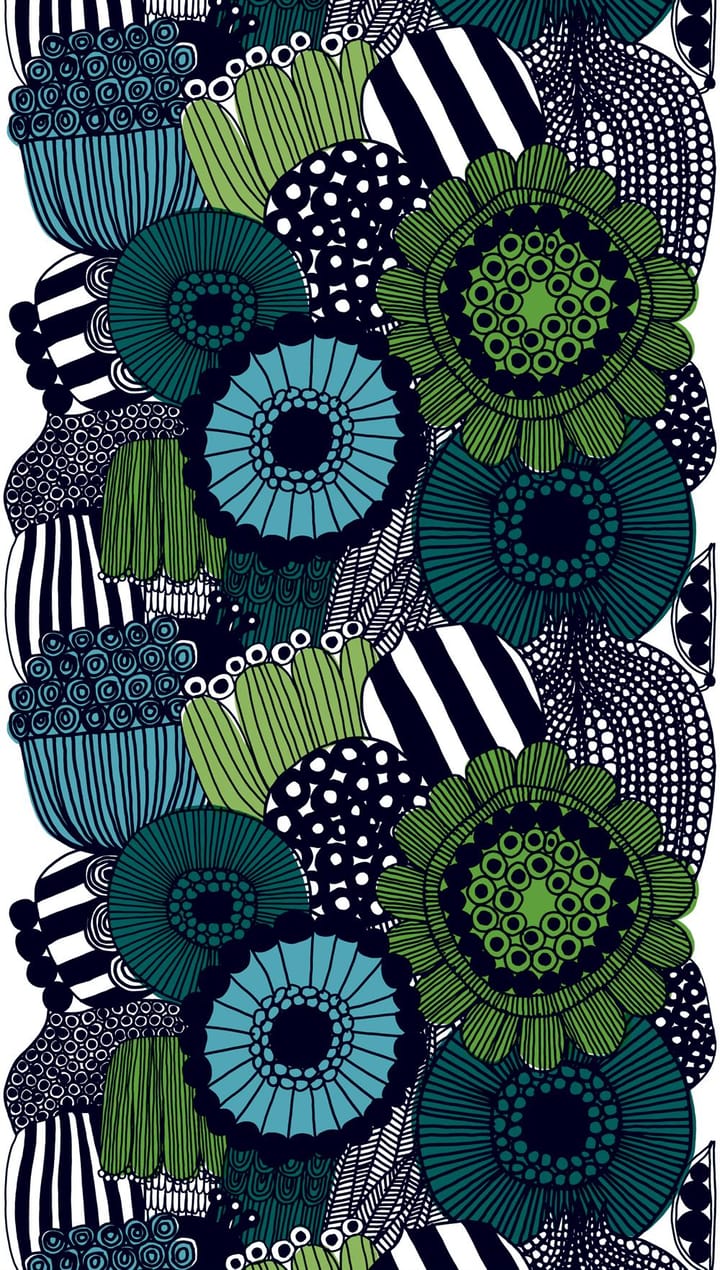 Tecido Siirtolapuutarha - blue-green - Marimekko