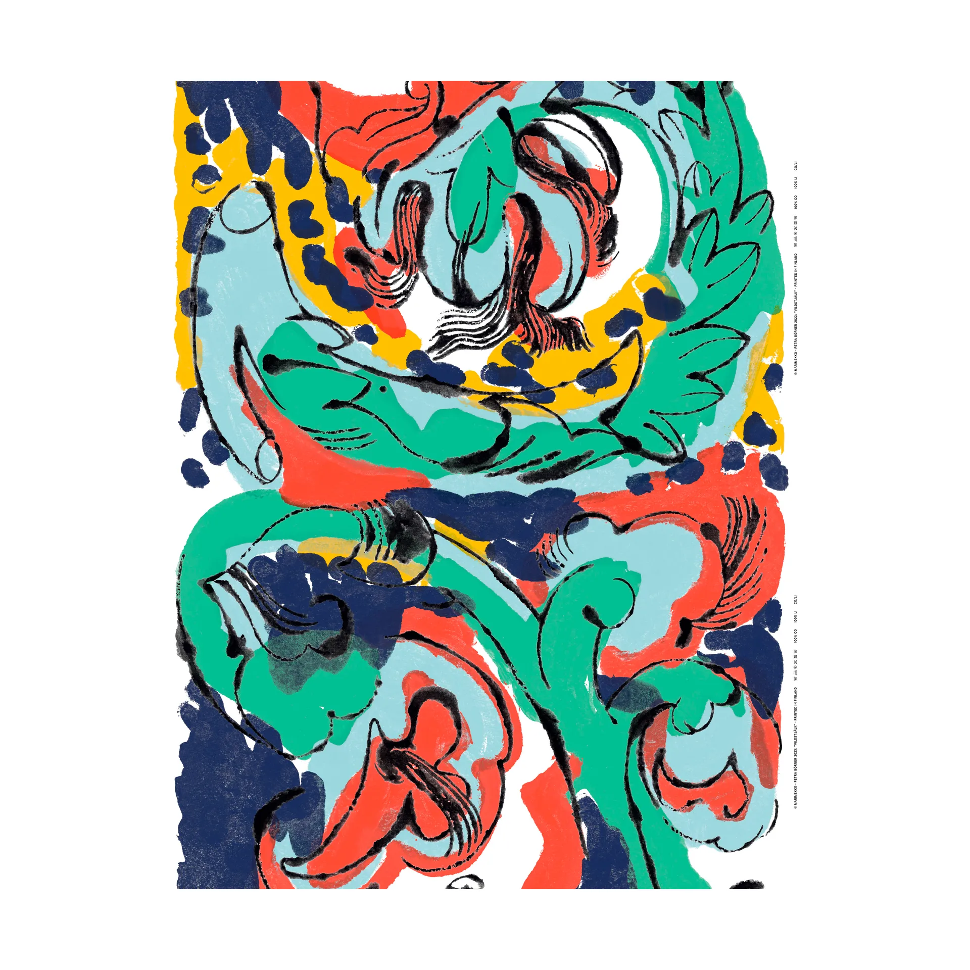 Tecido Vildstjälk, Multicolor Marimekko